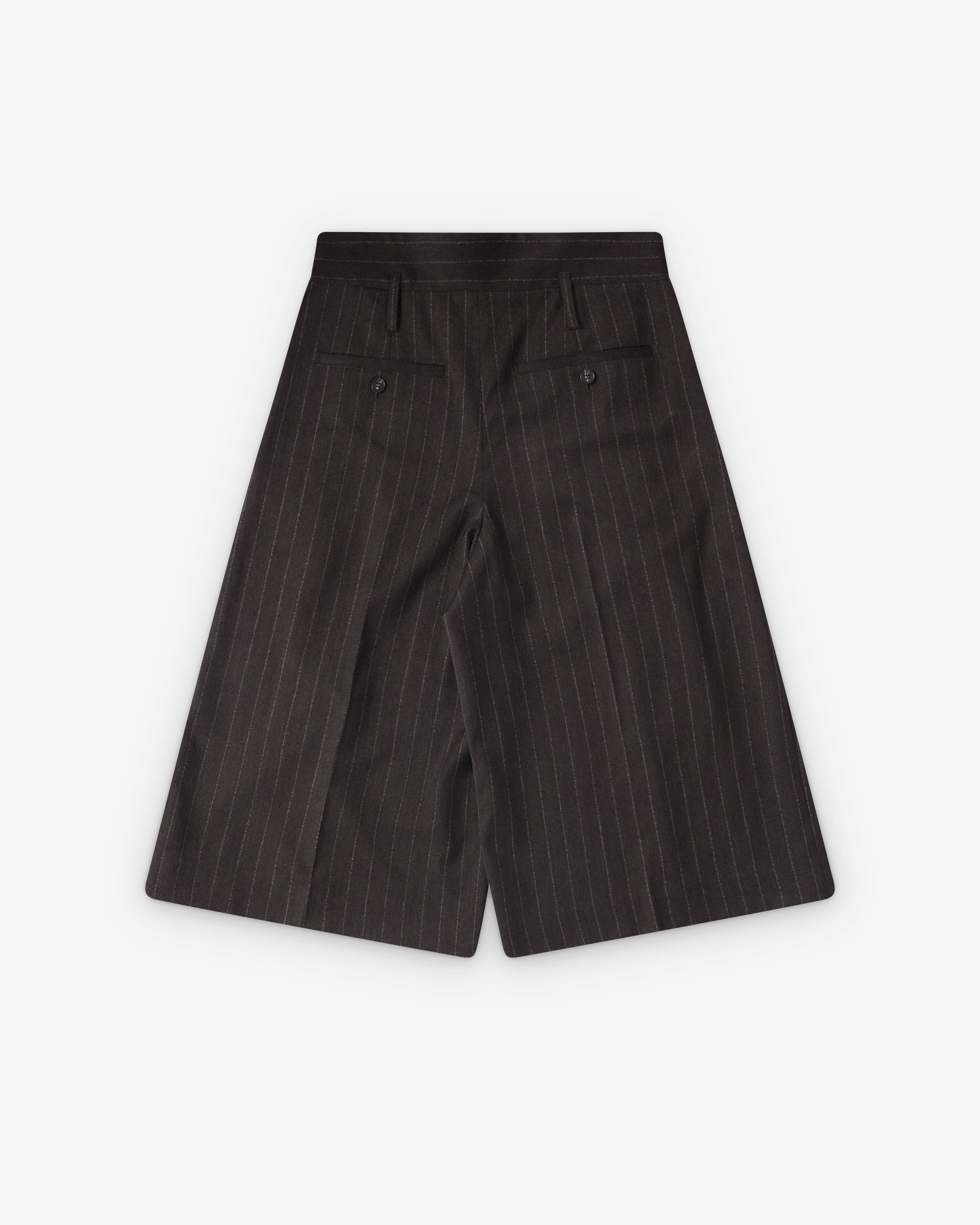 Simone Rocha - Men's Peeling Waist Wide Leg Shorts - (Chocolate)