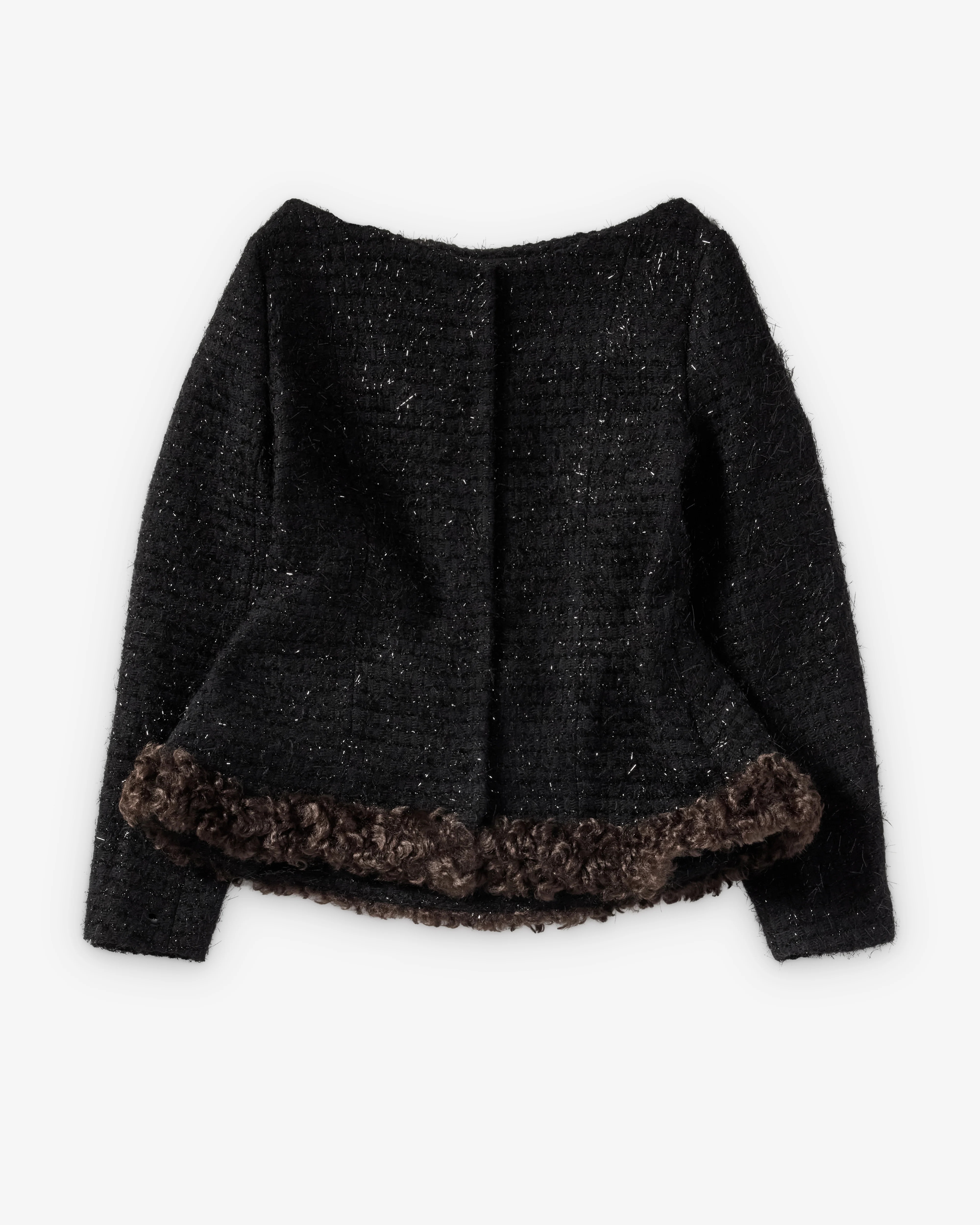Simone Rocha - Women's Round Sculpt Faux Fur Bustle Jacket - (Black/Brown)