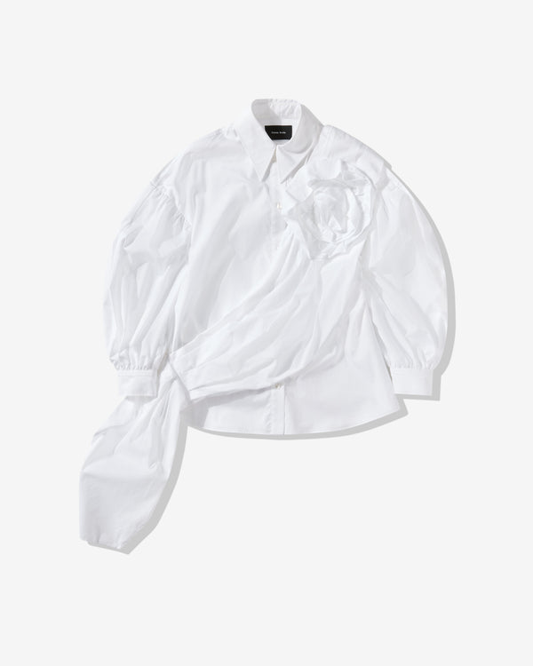 Simone Rocha - Women
s Pressed Rose Sash Shirt - (White)