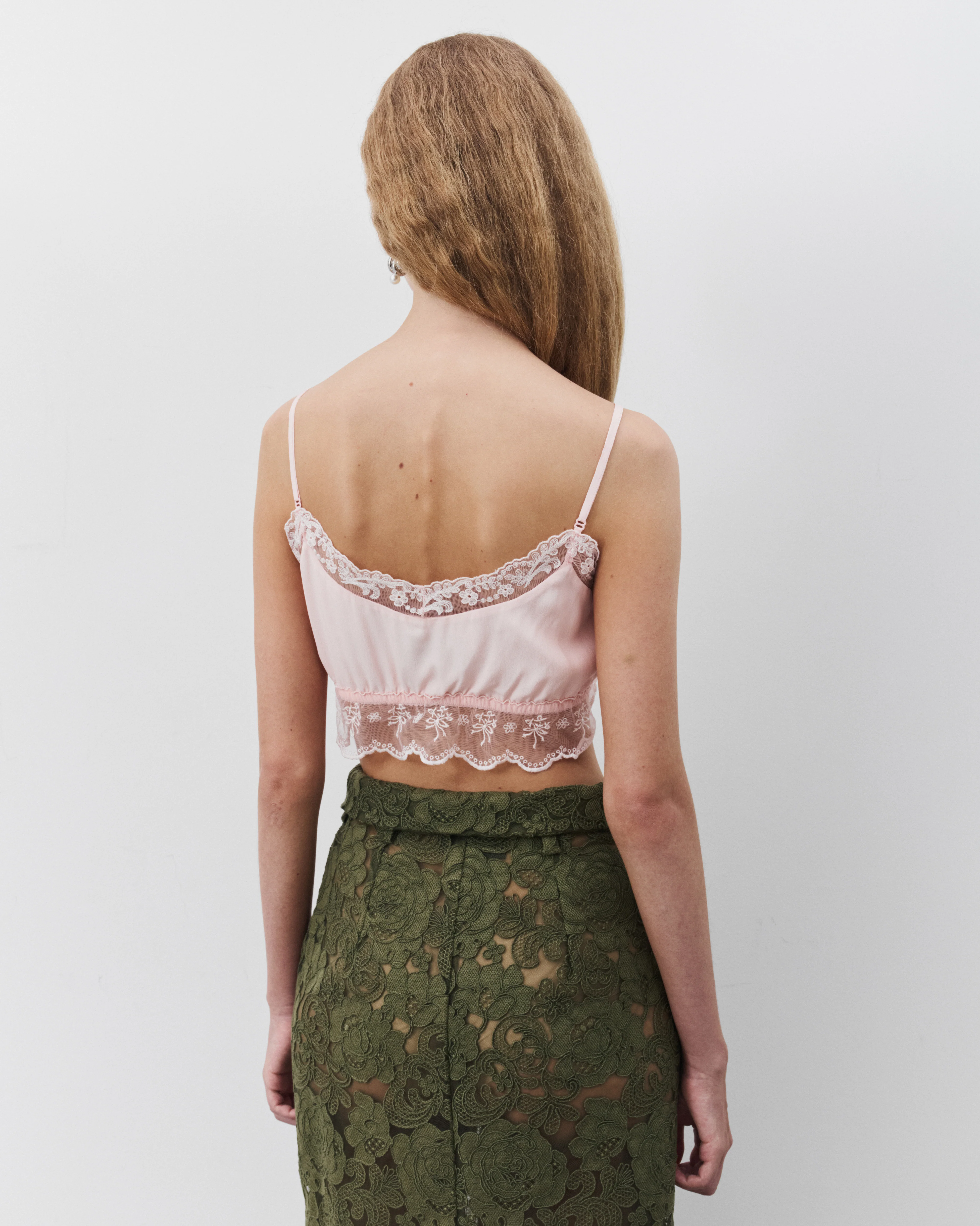 Simone Rocha - Women's Lace Trim Negligee Bralette - (Soft Pink)