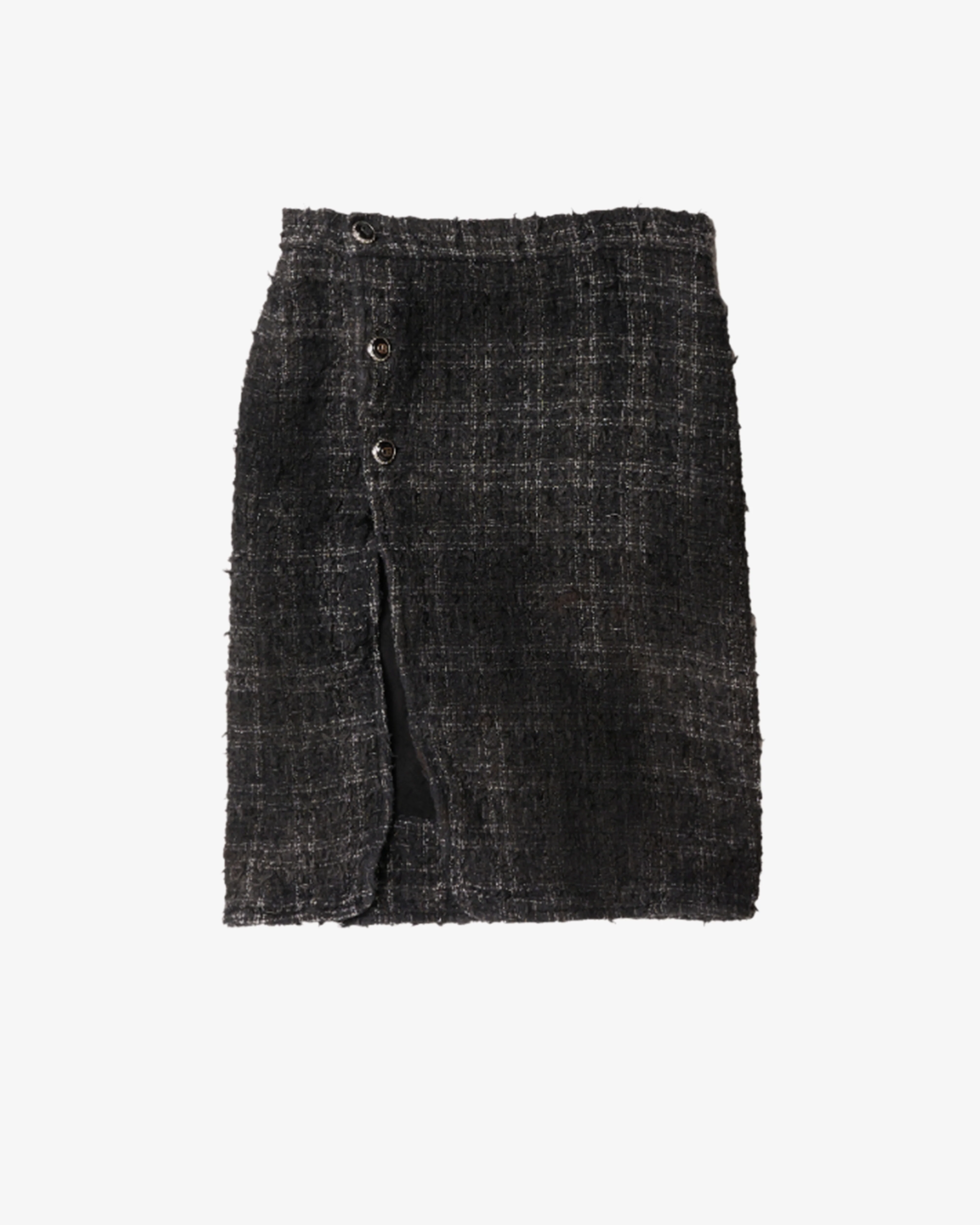 Doublet - Women's Smog Air Stained Tweed Skirt - (Black)