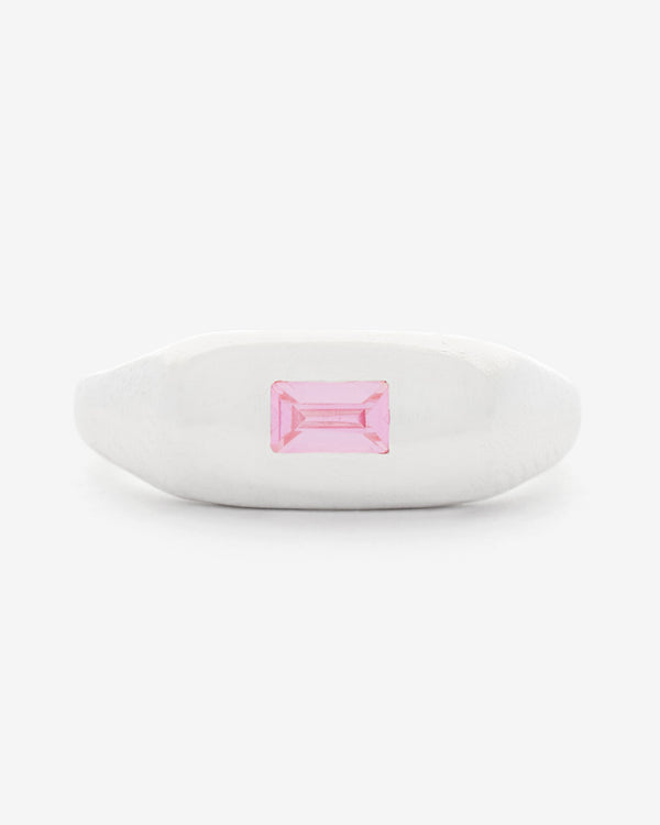 Seb Brown - Pink Puff Pill Ring - (Silver)