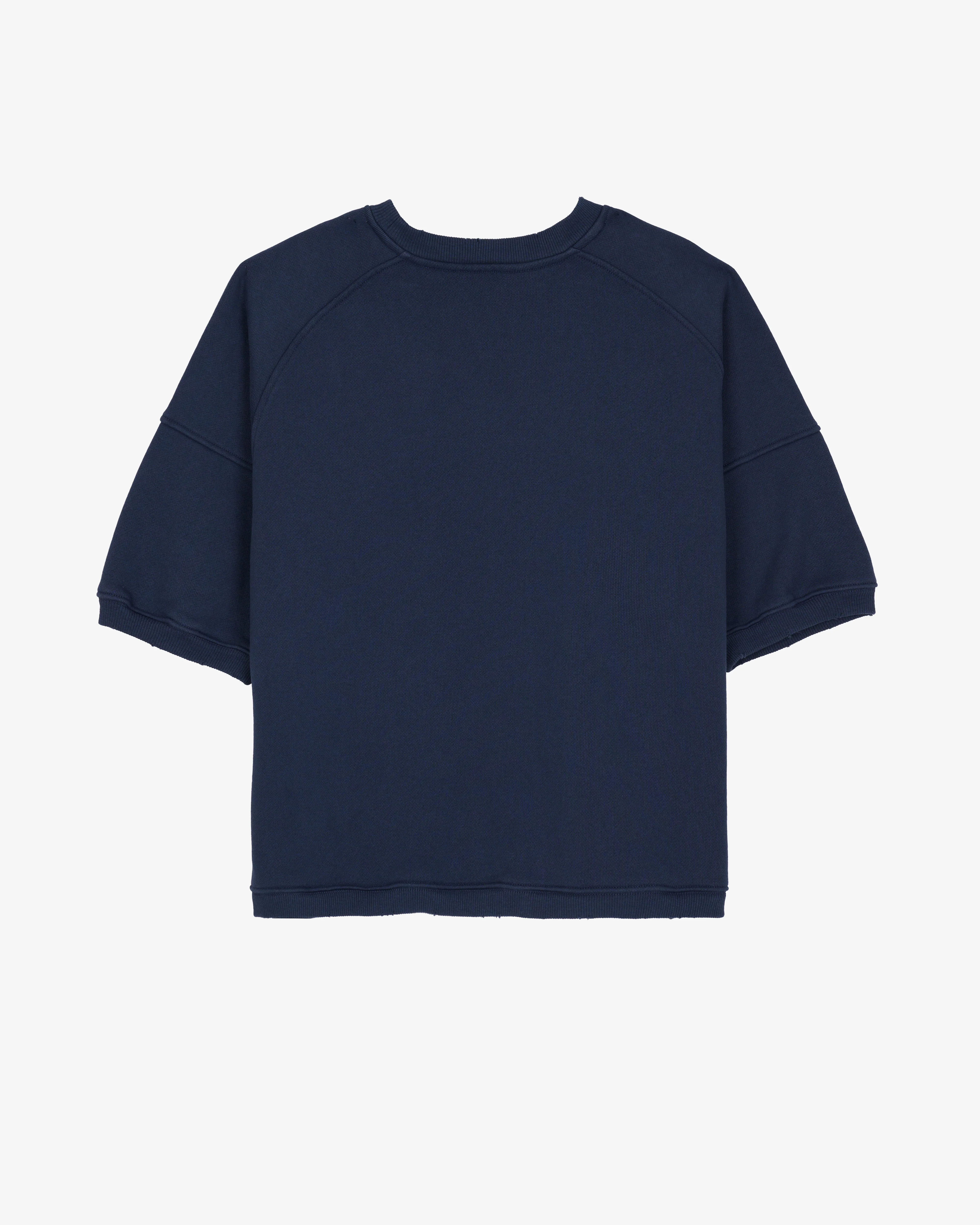 Brain Dead - Men's Short Sleeve Crewneck Sweatshirt - (Navy)