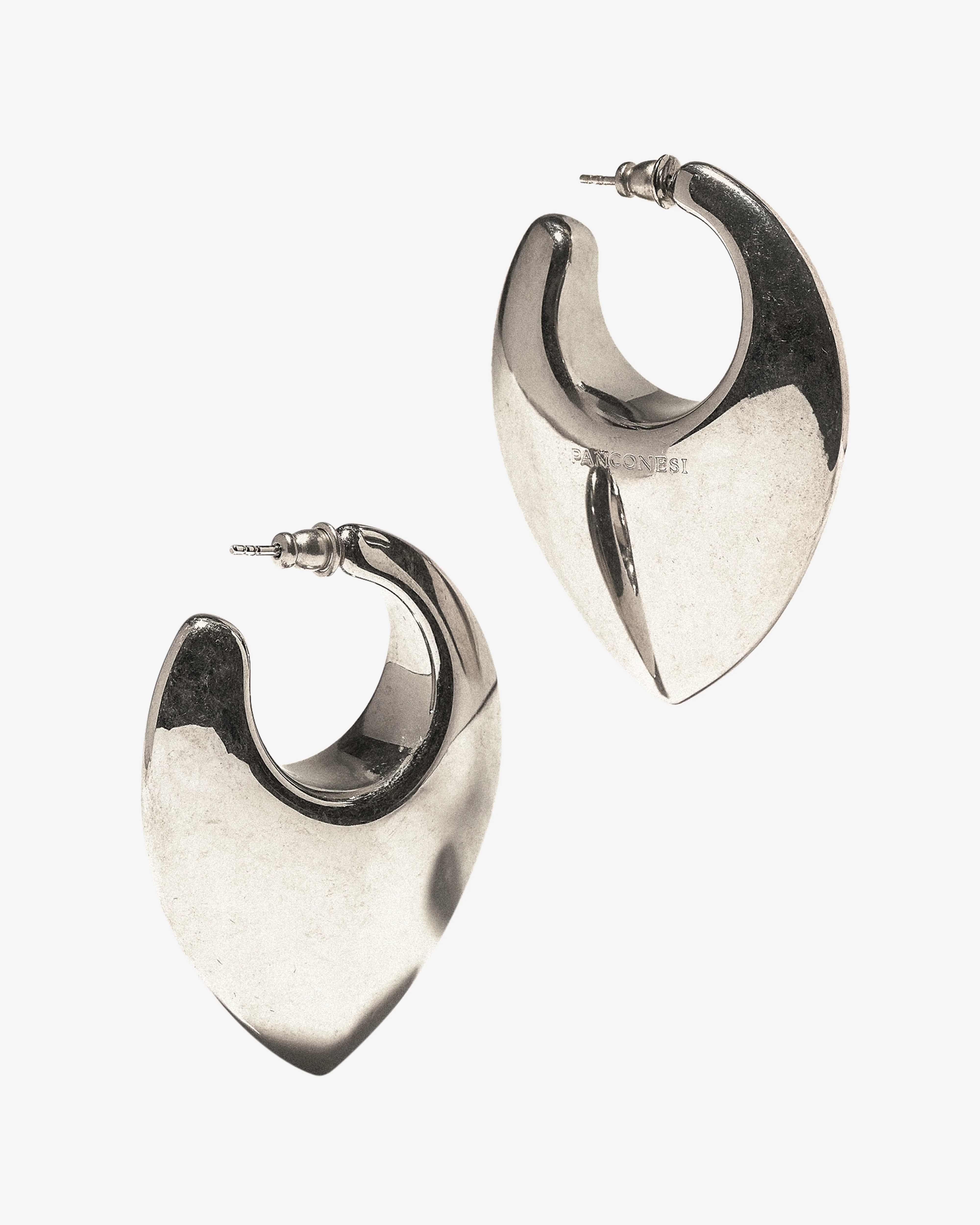 Panconesi - Spada Drop Hoops - (Silver)