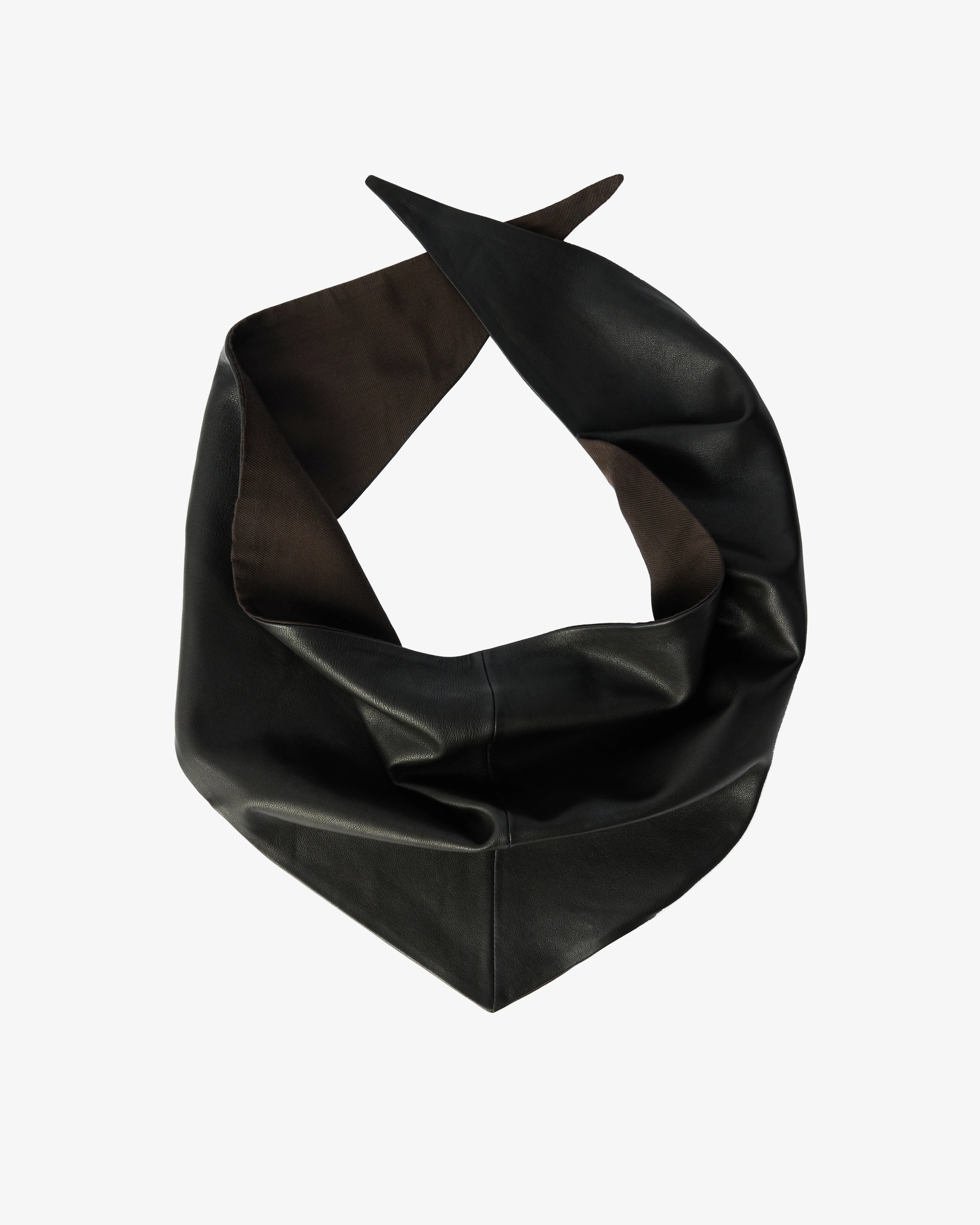 Lemaire - Women's Leather Triangle Scarf - (Black)