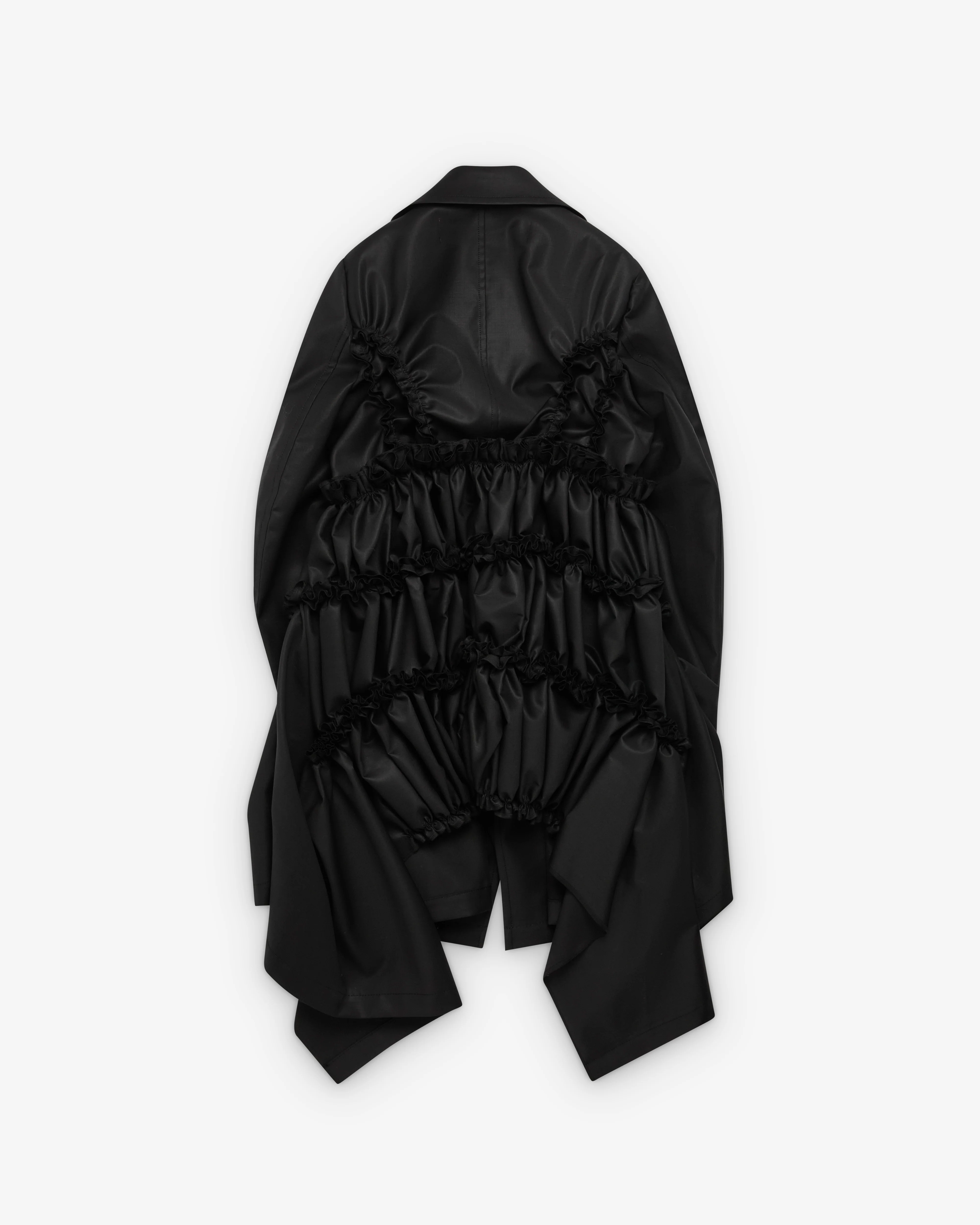 Tao - Women's Ruffle Coat - (Black)