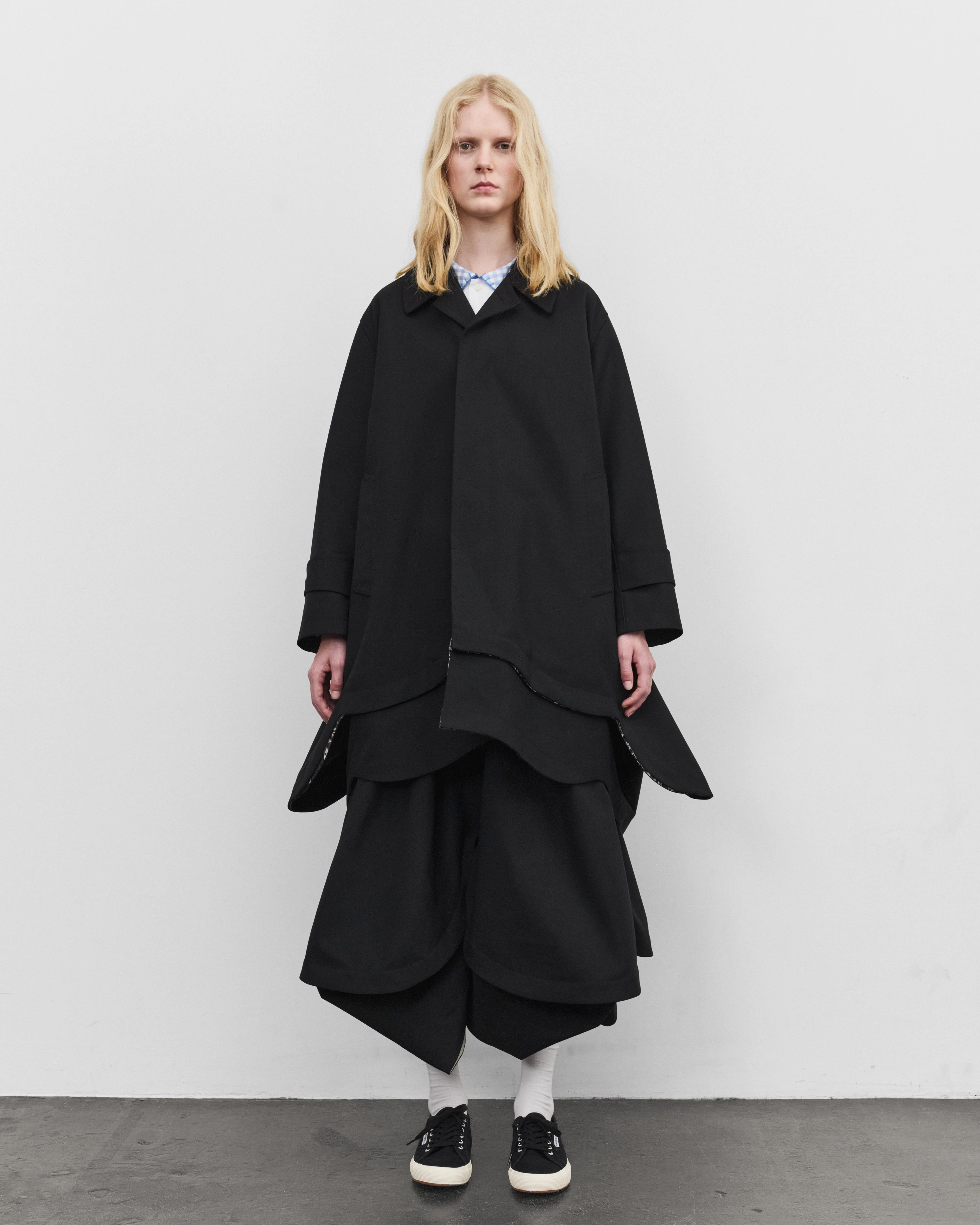 Tao - Women's Double Layer Coat - (Black)