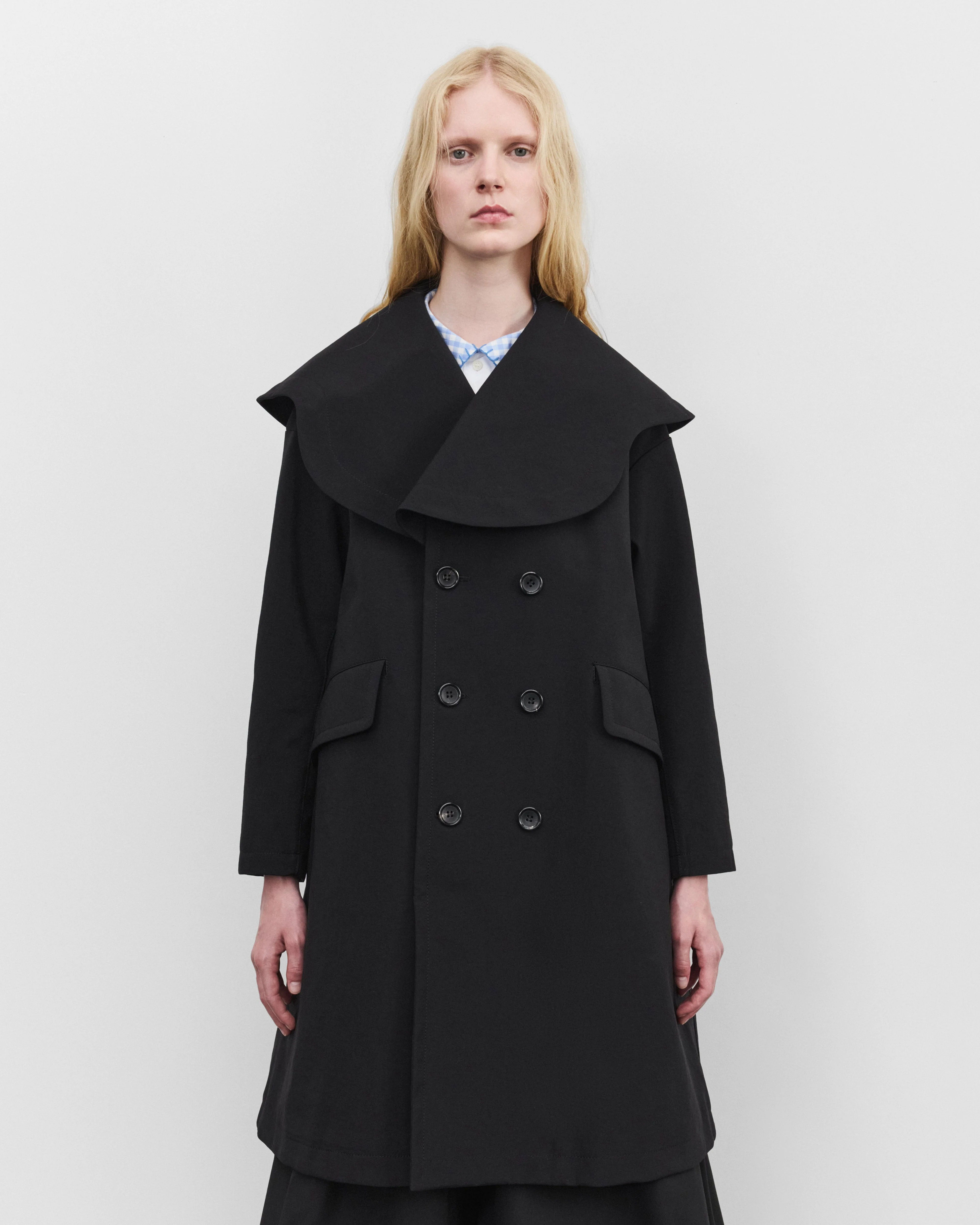 Tao - Women's Double Breasted Coat - (Black)