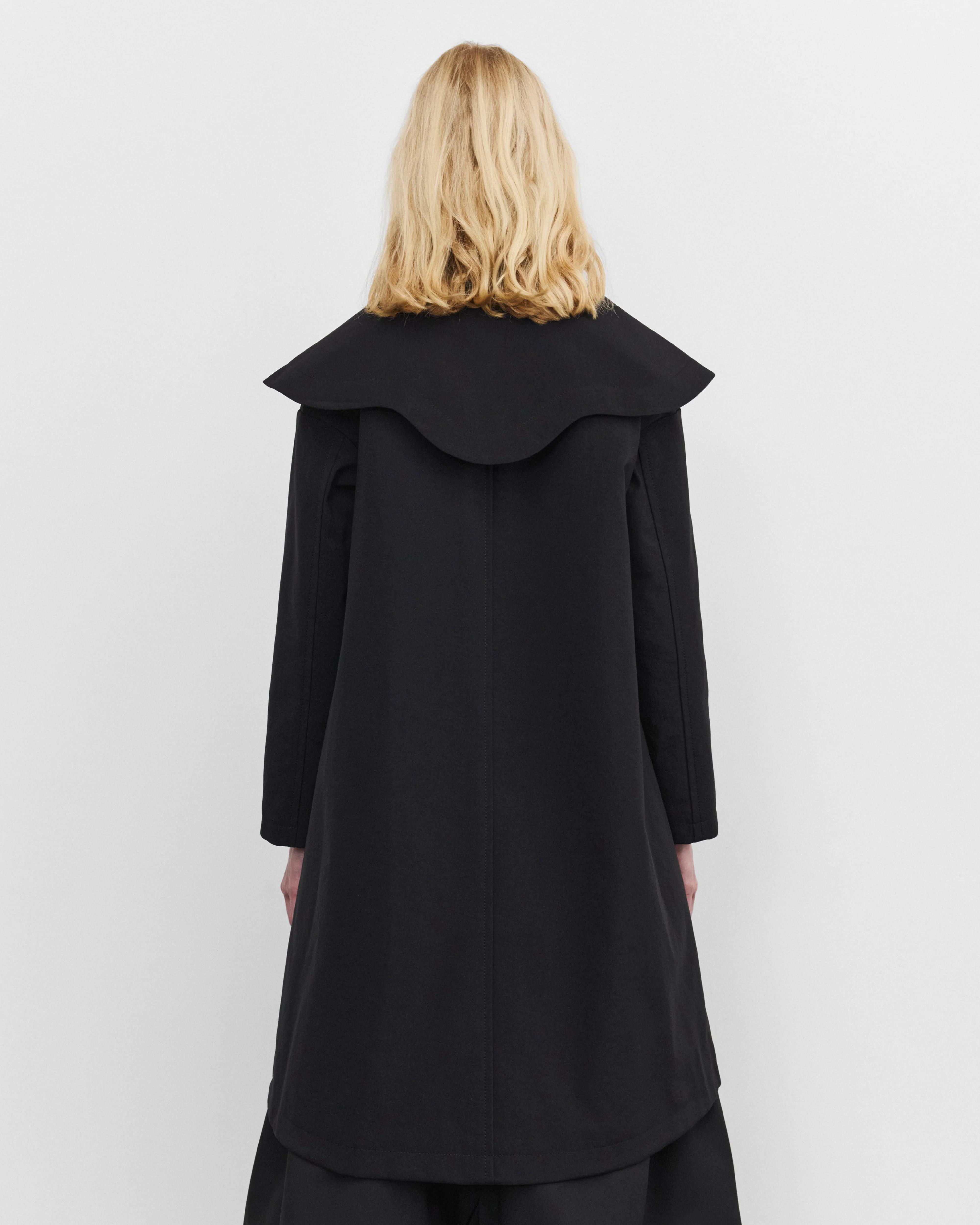 Tao - Women's Double Breasted Coat - (Black)