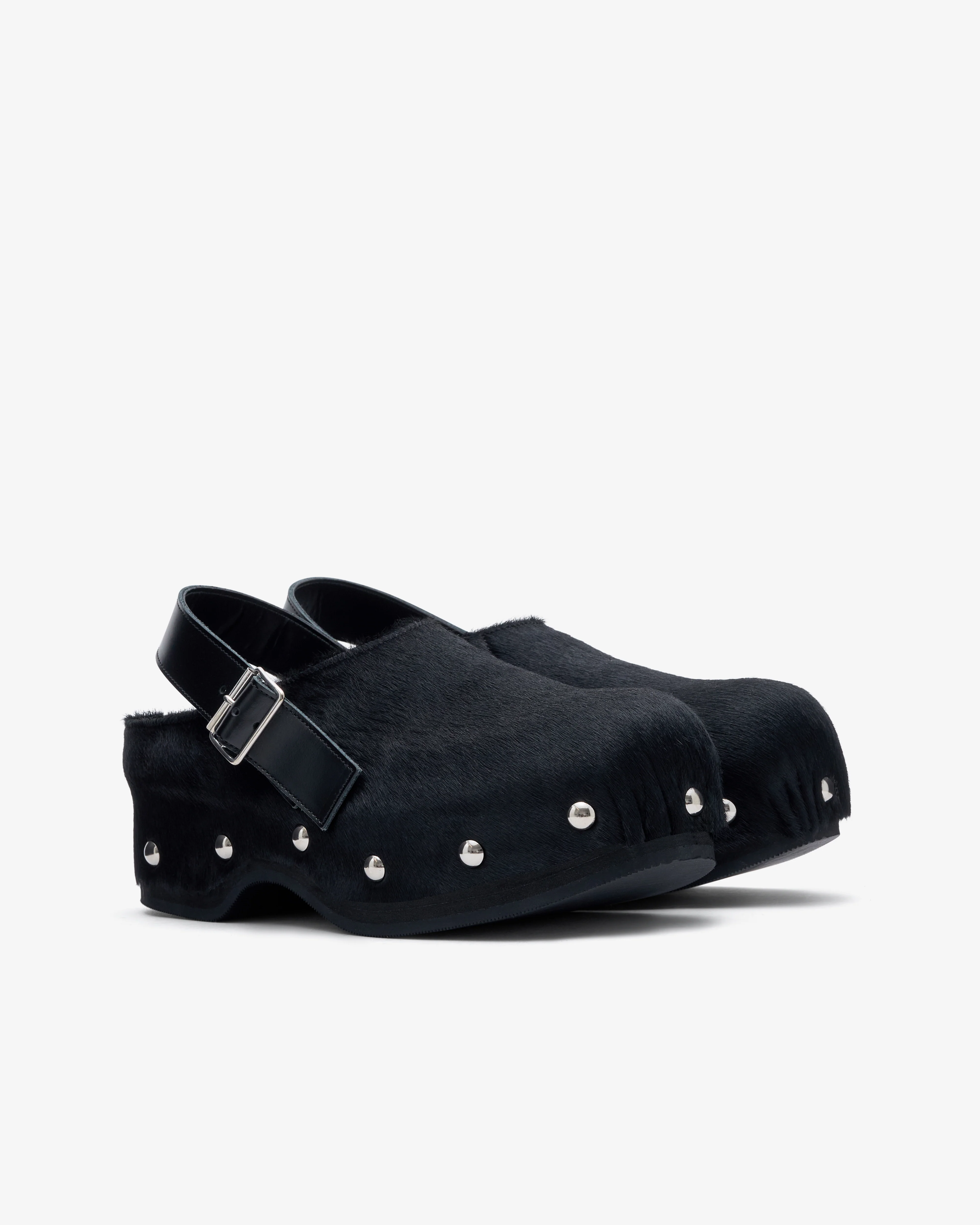 Tao - Women's Calf Hair Sandals - (Black)