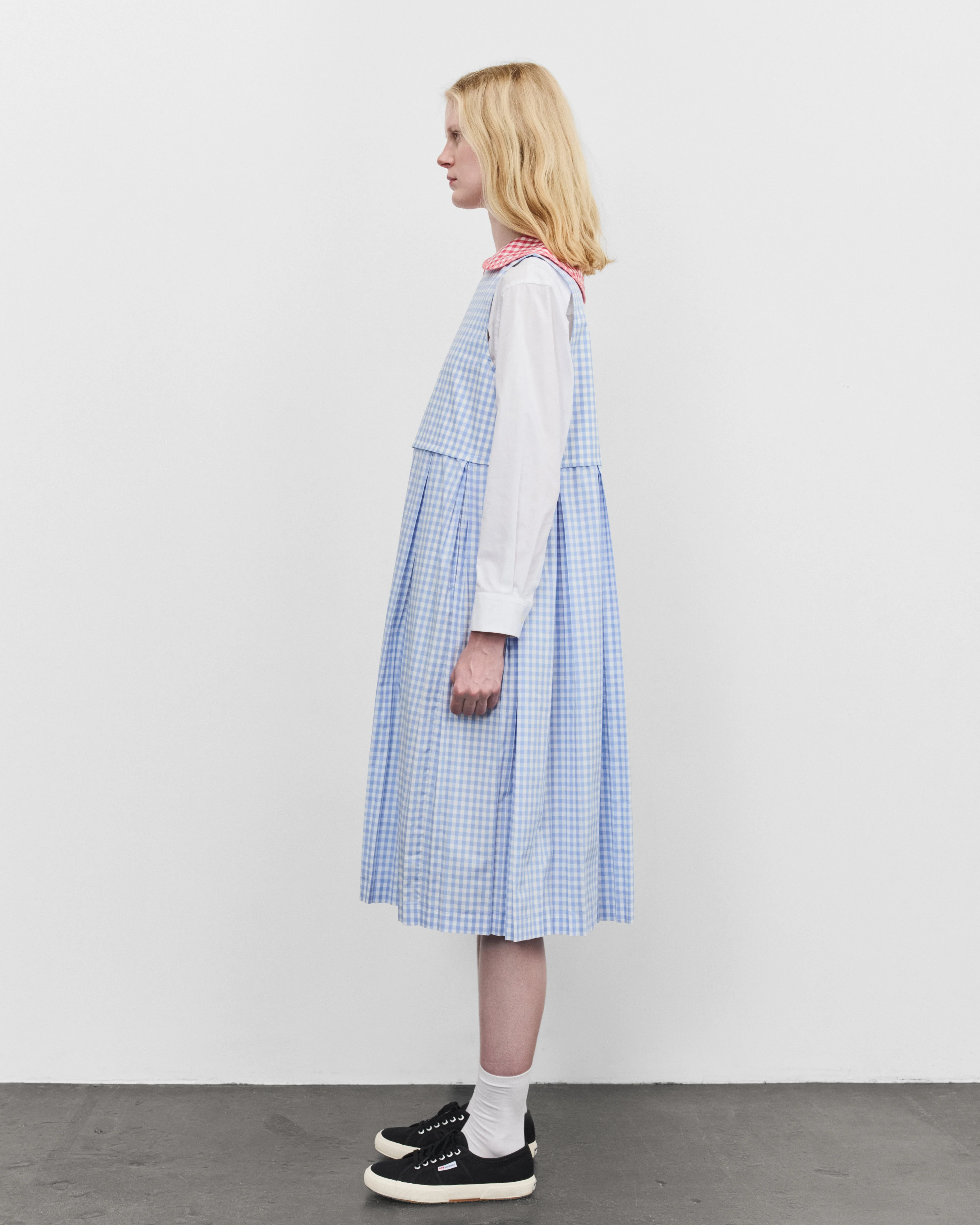 Tao - Women's Gingham Dress - (Blue/White)