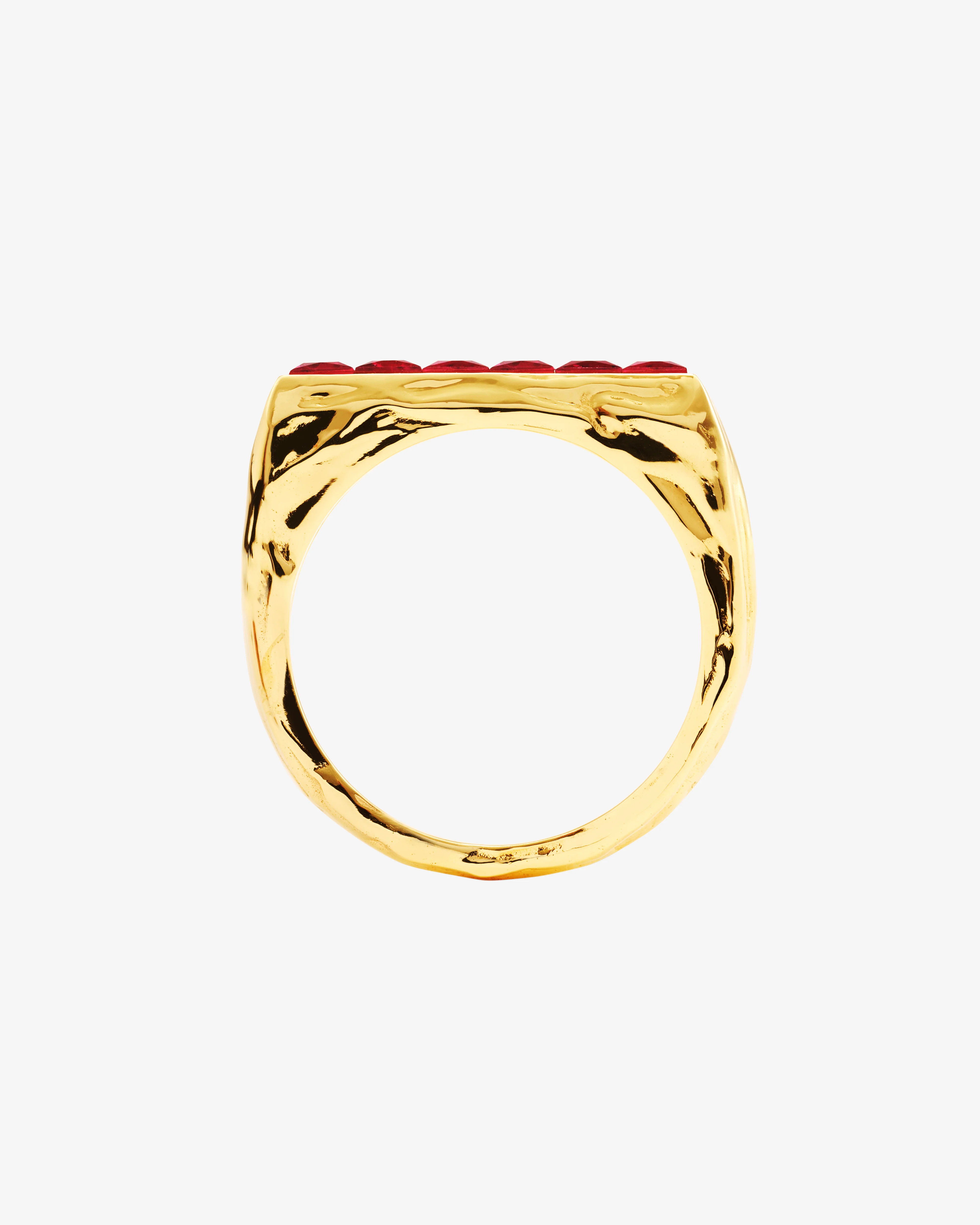 Patcharavipa - Women's Ruby Track Ring - (Yellow Gold)
