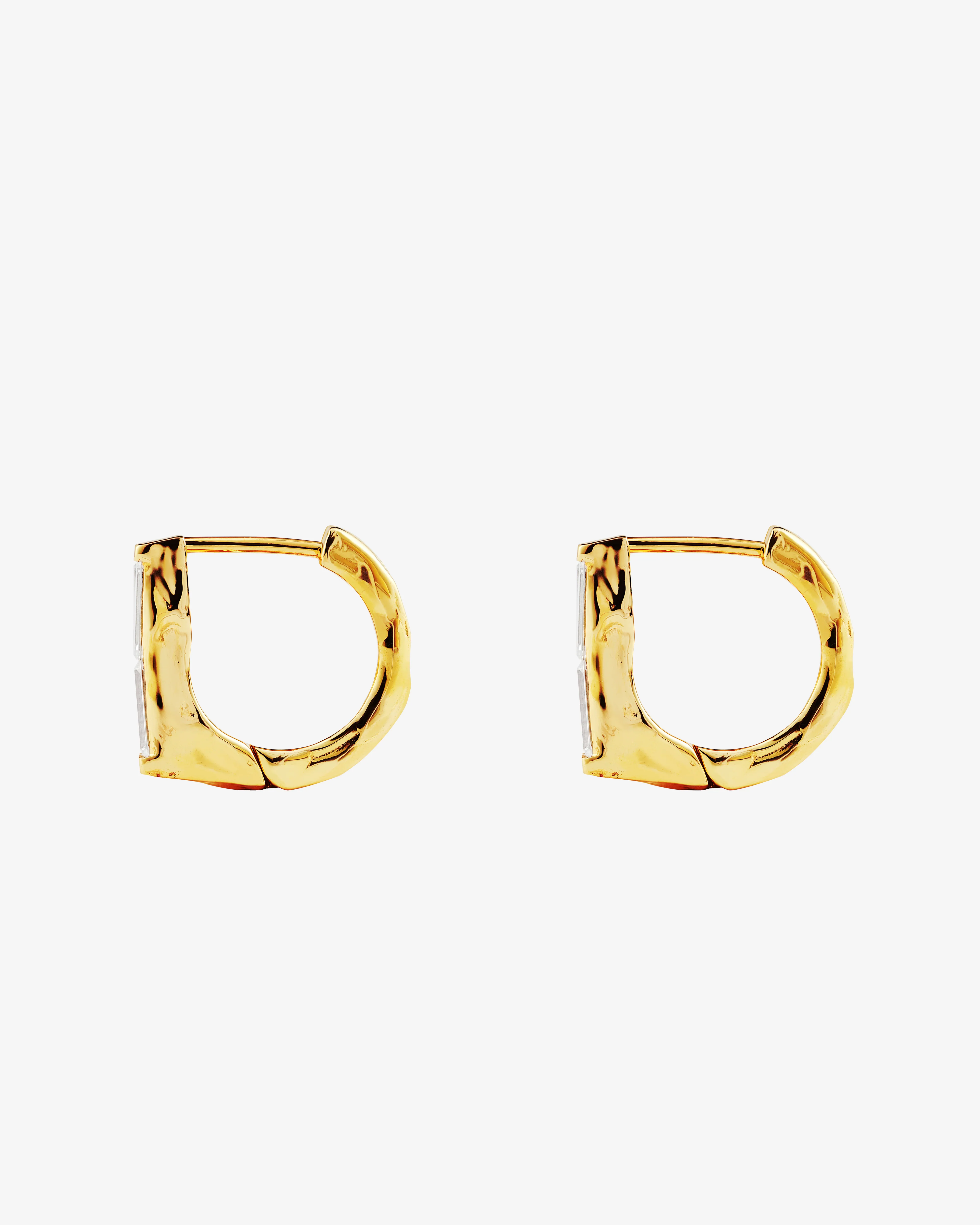 Patcharavipa - Women's Strobe Earrings - (Yellow Gold)