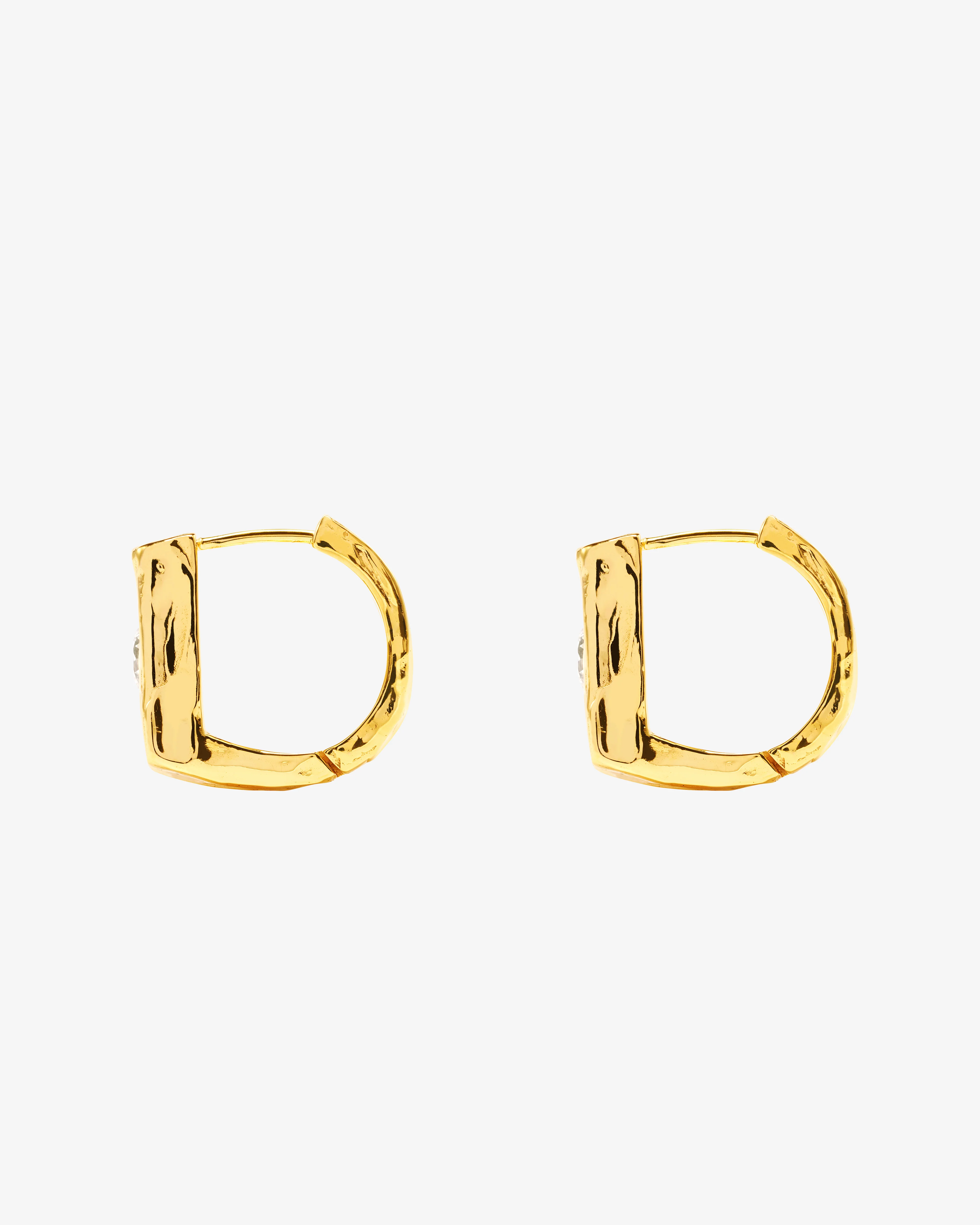 Patacharavipa - Women's Sighoop Round Earrings - (Yellow Gold)