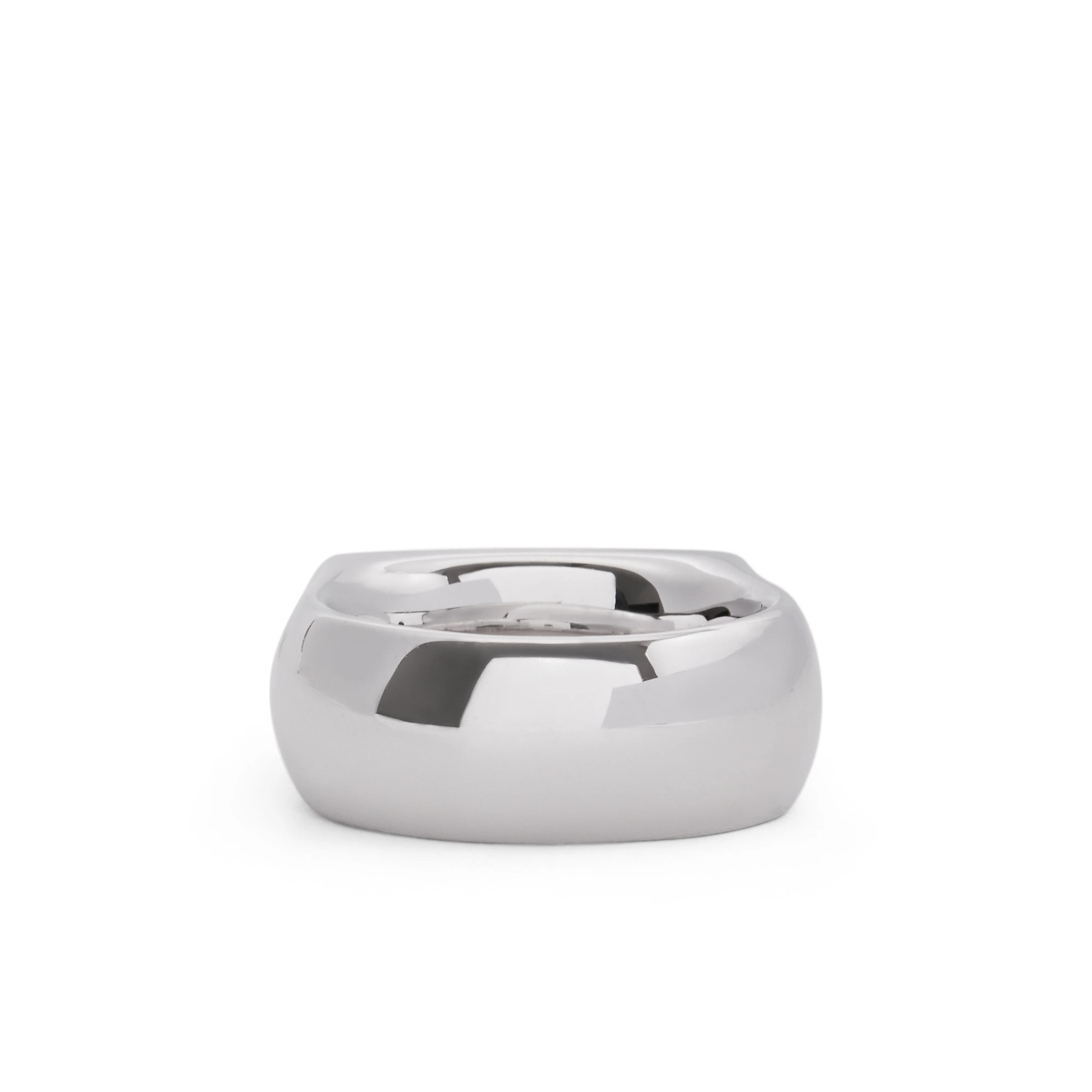 Tom Wood - Crest Ring Blue Hawk Eye - (Silver)