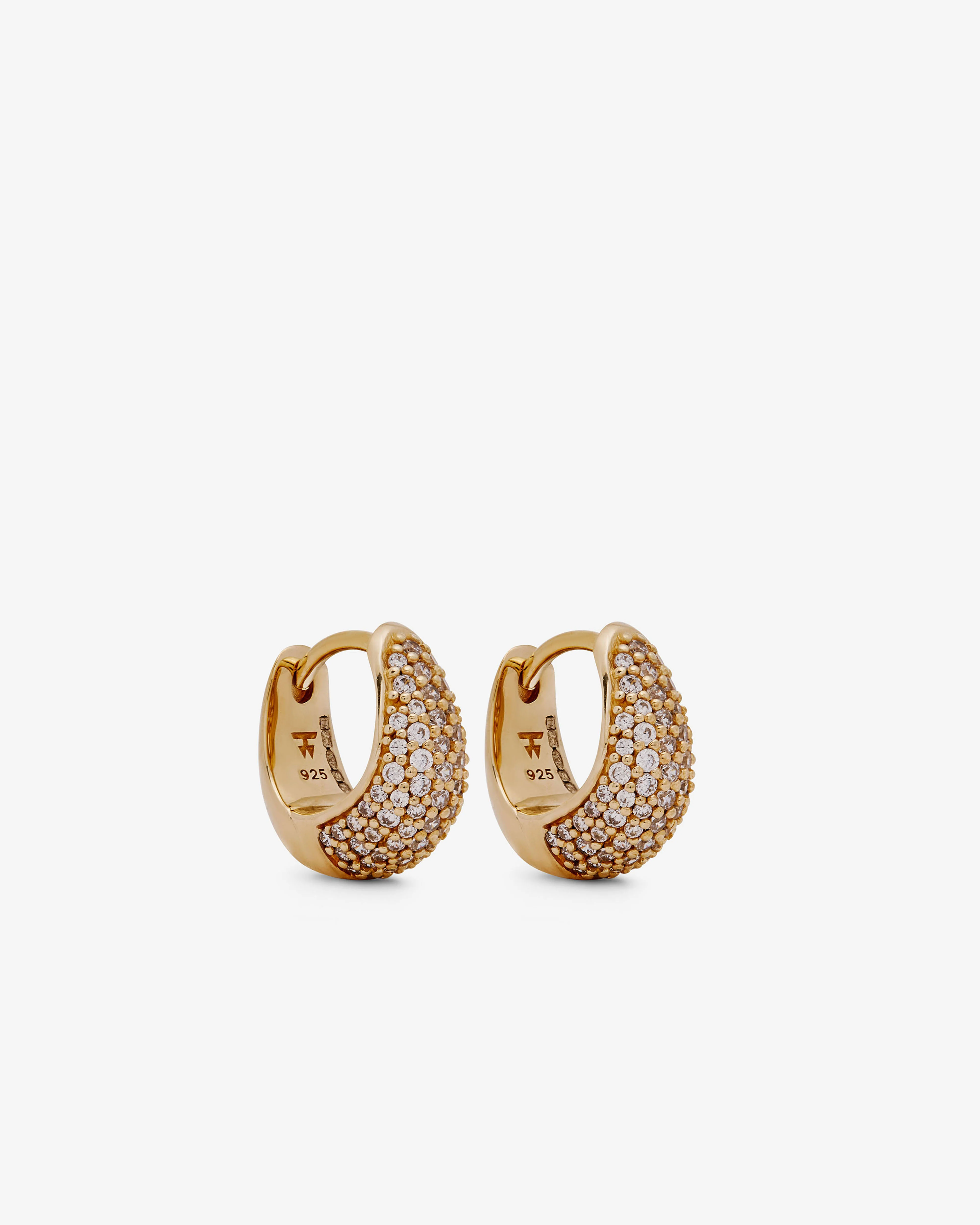 Tom Wood - Ice Huggies Pave Gold - (Yellow Gold)