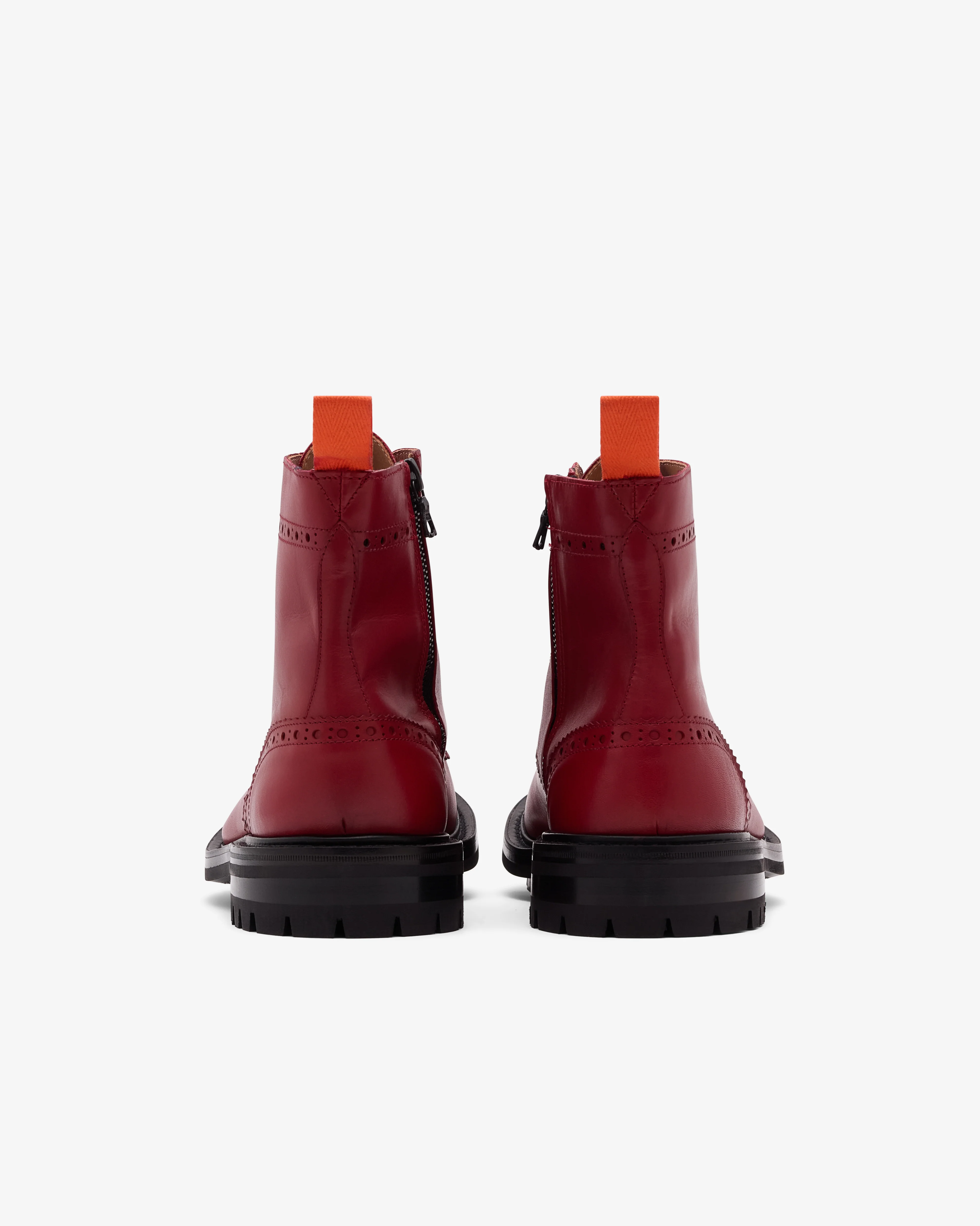 Junya Watanabe MAN - Men's Trickers Brogue Zip Boots - (Red)