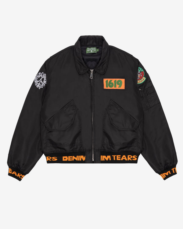 Denim Tears - Men
s Trans-Atlantic Flight Bomber - (Black)