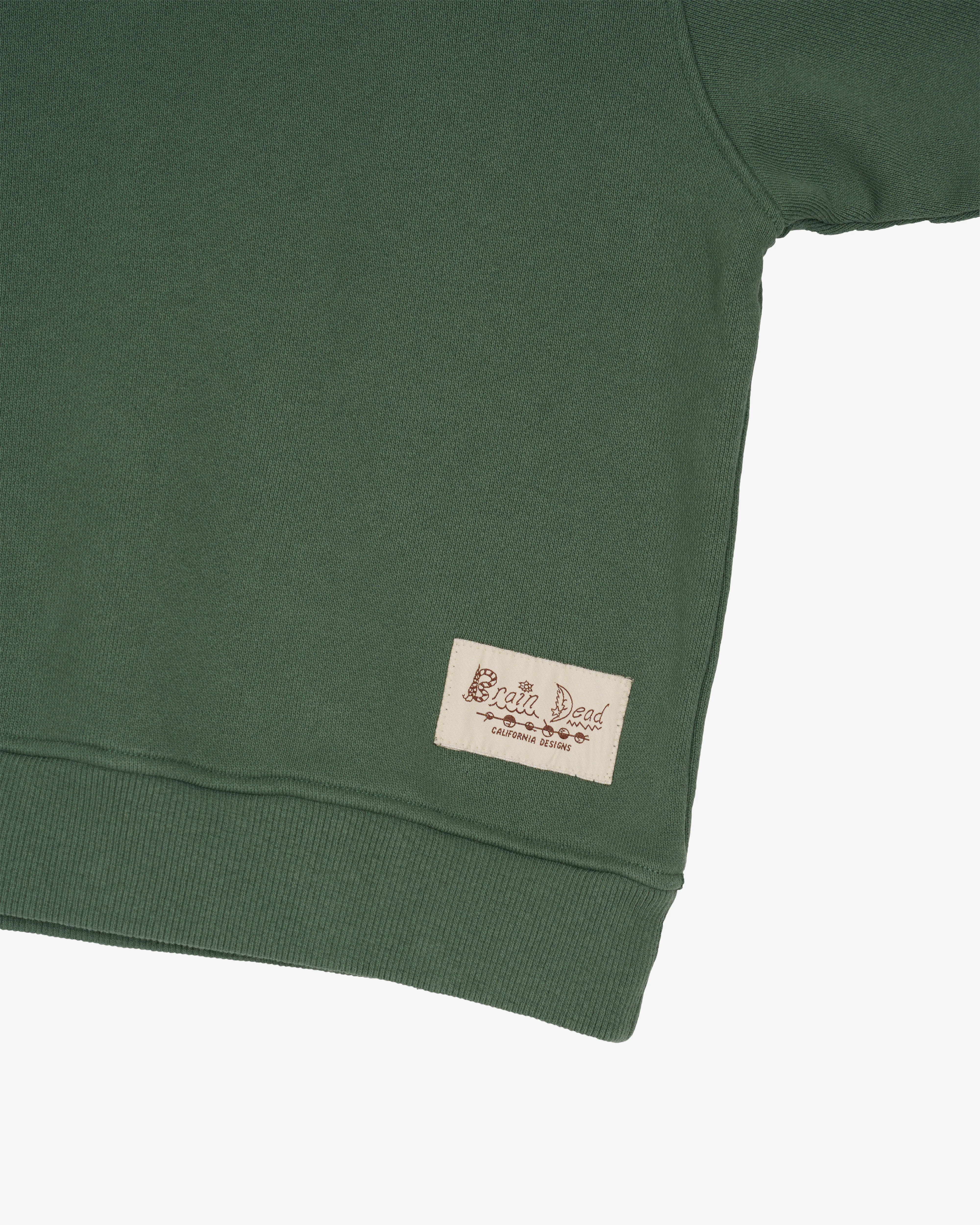 Brain Dead - Men's Turtle Neck Sweatshirt - (Green)