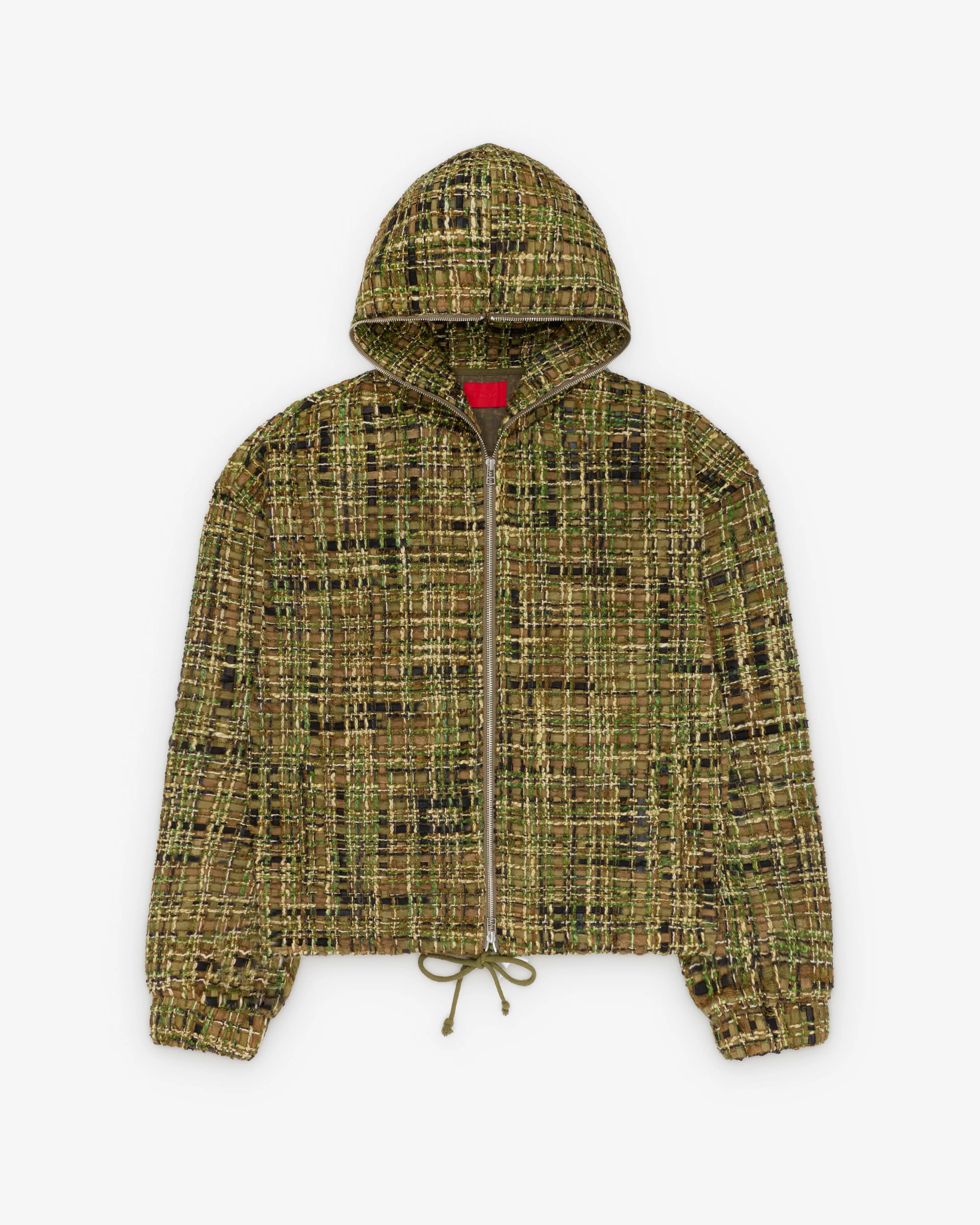 Fugazi - Men's Tweed Zip Hoodie - (Green)