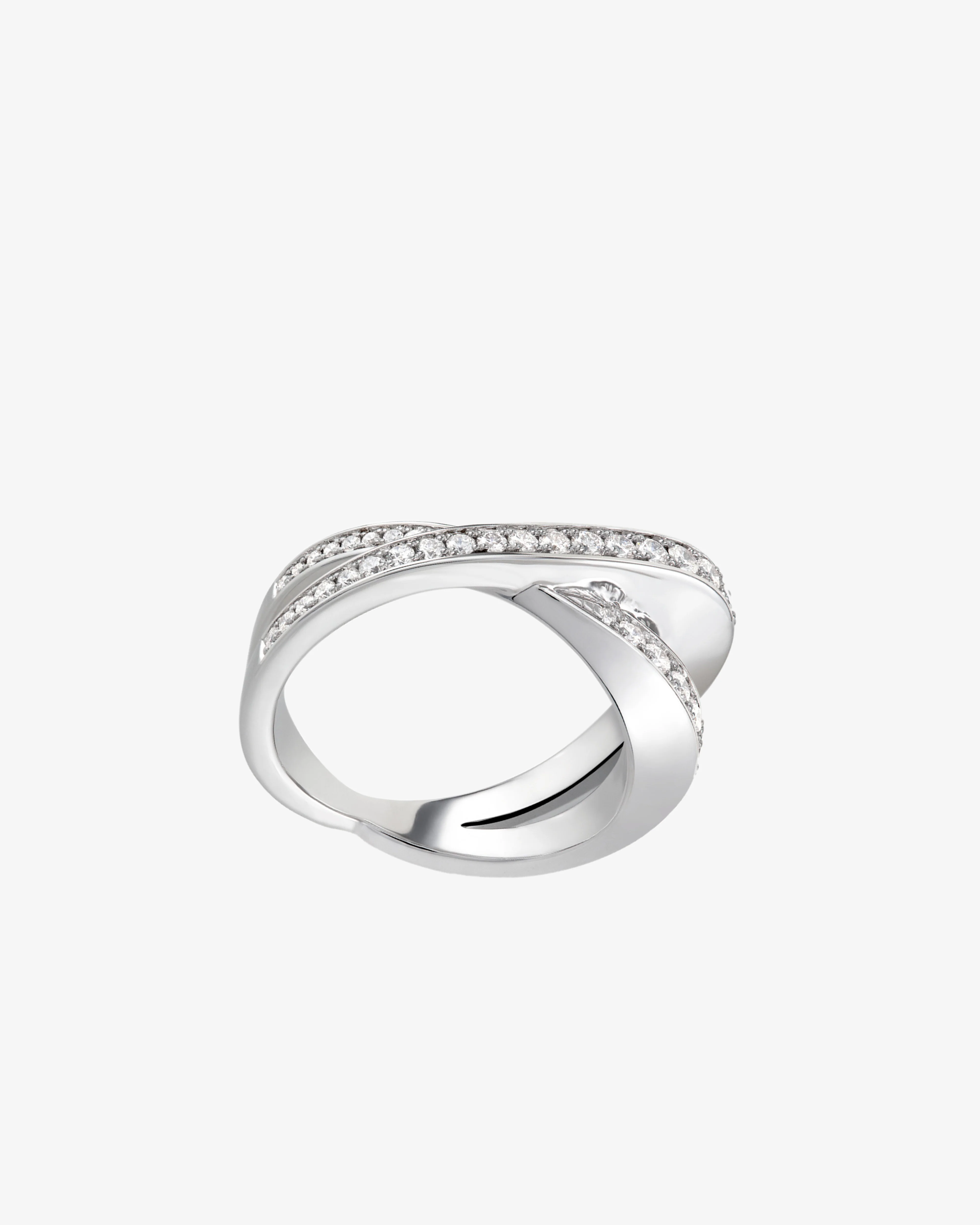 Unsaid - Women's Infinite Slim Diamond Pavé Ring - (White Gold)