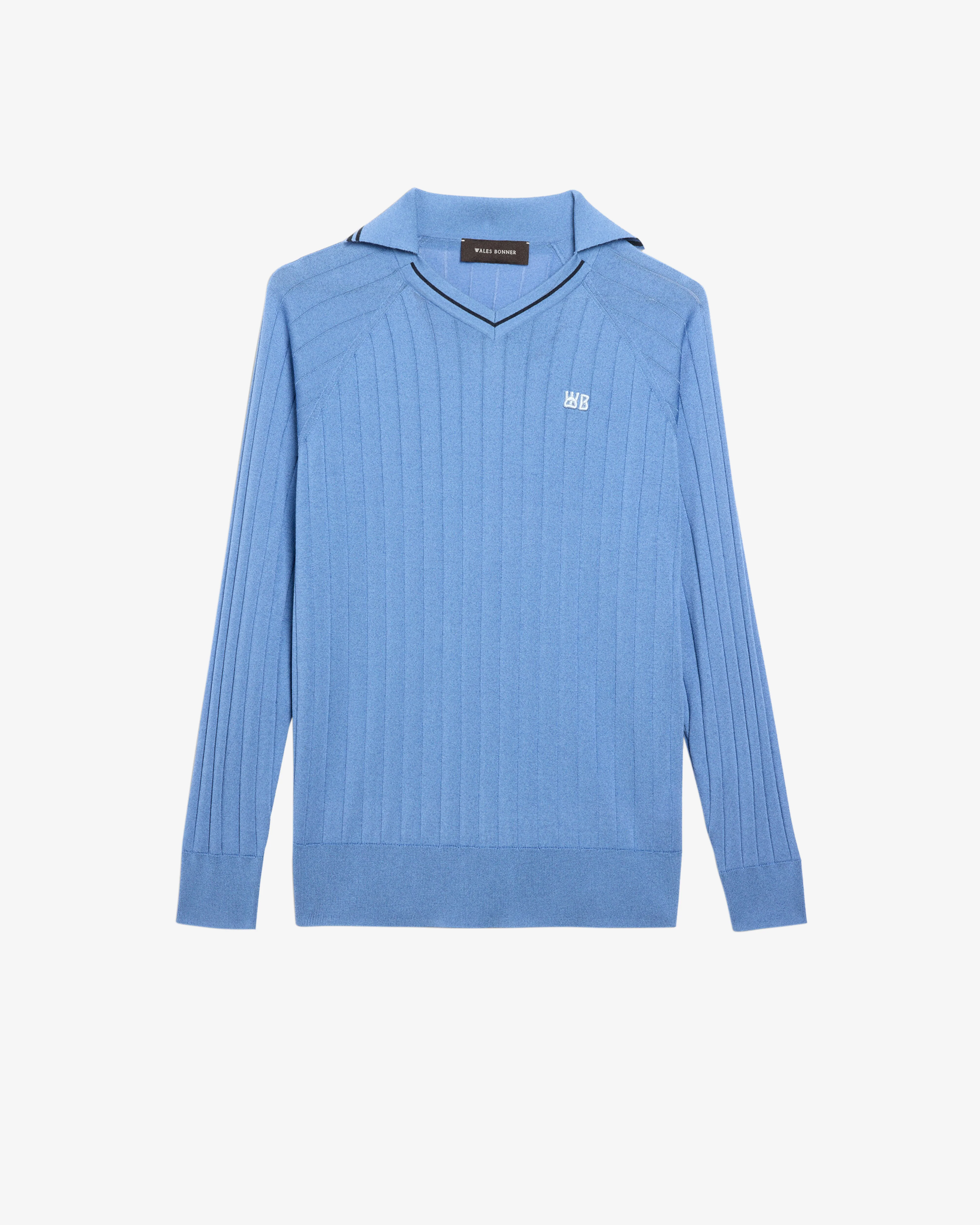 Wales Bonner - Men's Roots Polo Shirt - (Atlantic Blue)