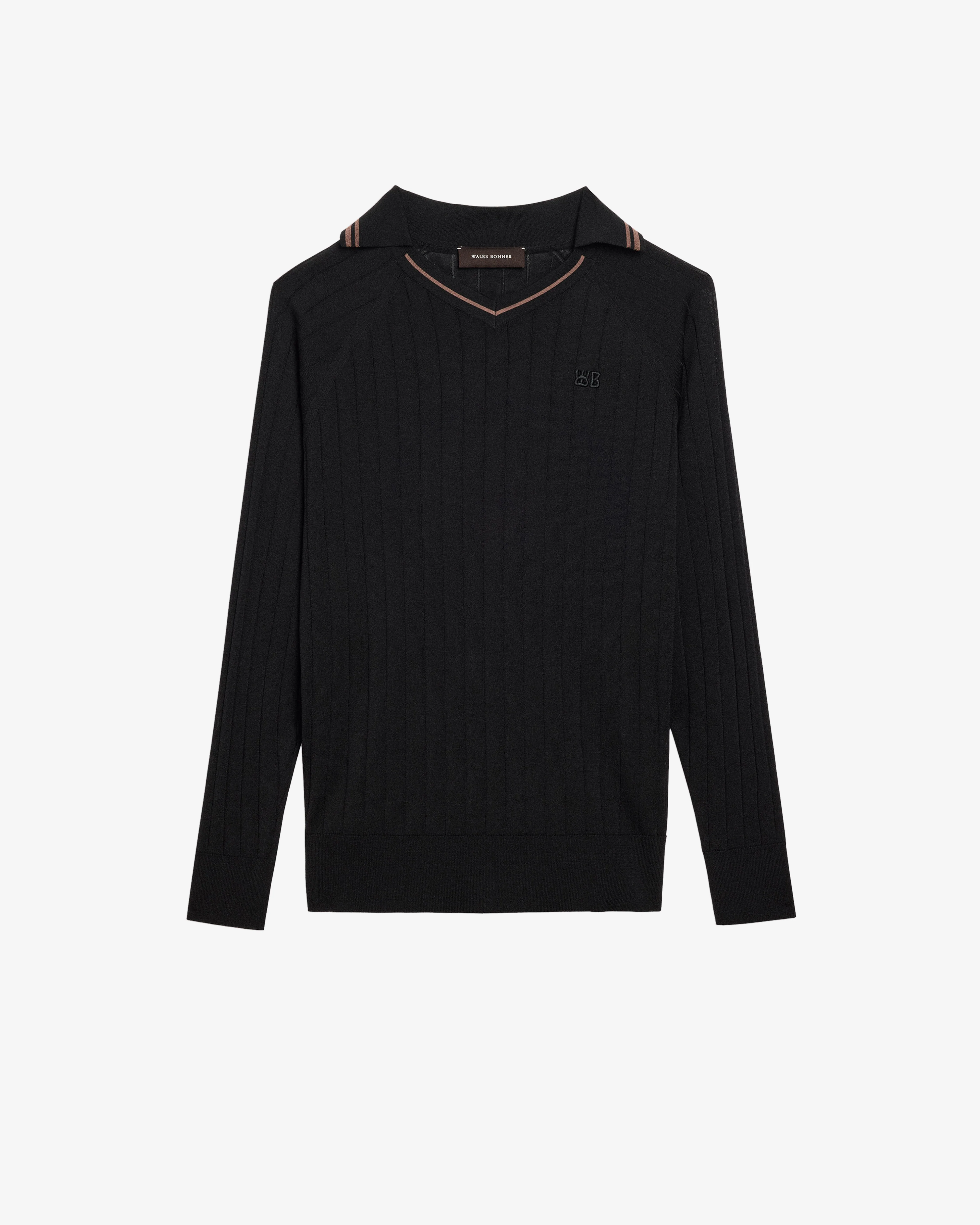 Wales Bonner - Women's Roots Polo Shirt - (Black)