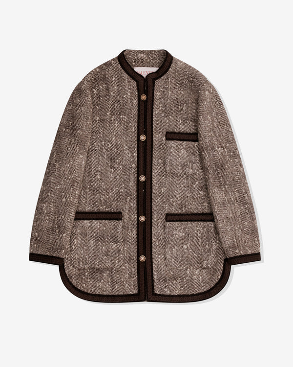 Valentino - Men
s Wool Tweed Shirt Jacket - (Brown)