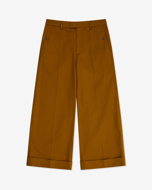 Valentino - Men
s Cuffed Trousers In Cotton Gabardine - (Brown)