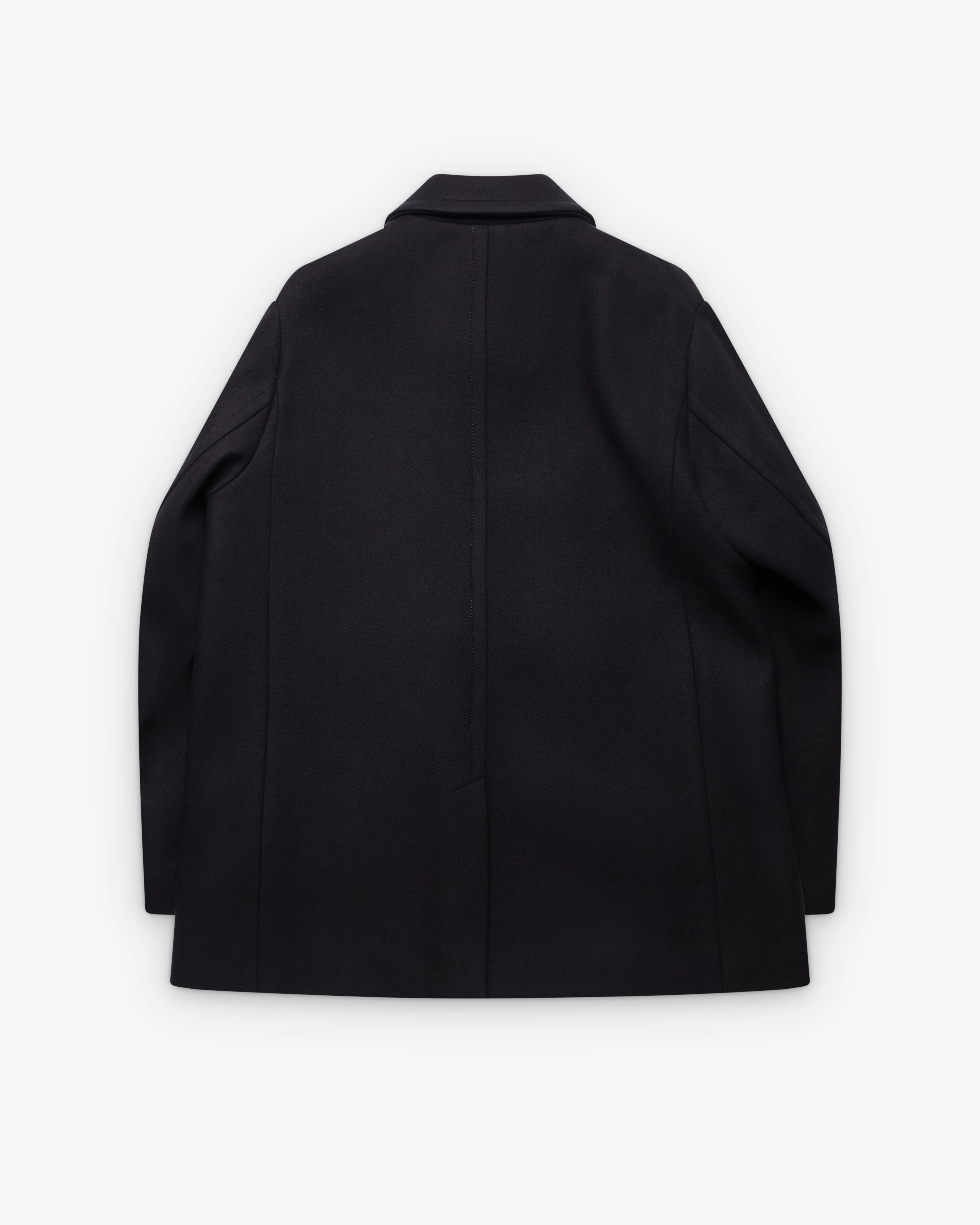 Valentino - Men's Double-Breasted Wool Felt Coat - (Marine)