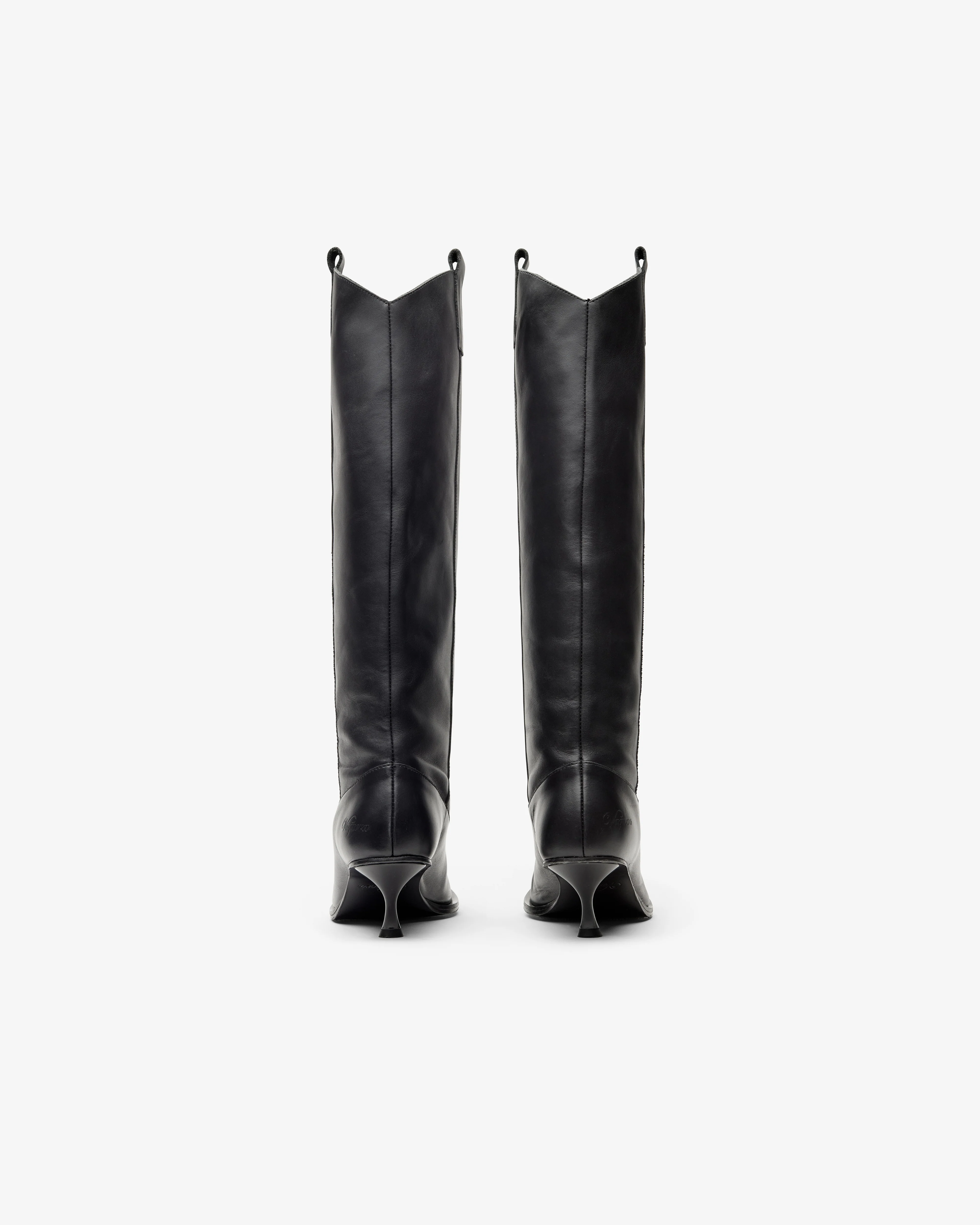 Vaquera - Women's Kitten Cowgirl Boot - (Black)