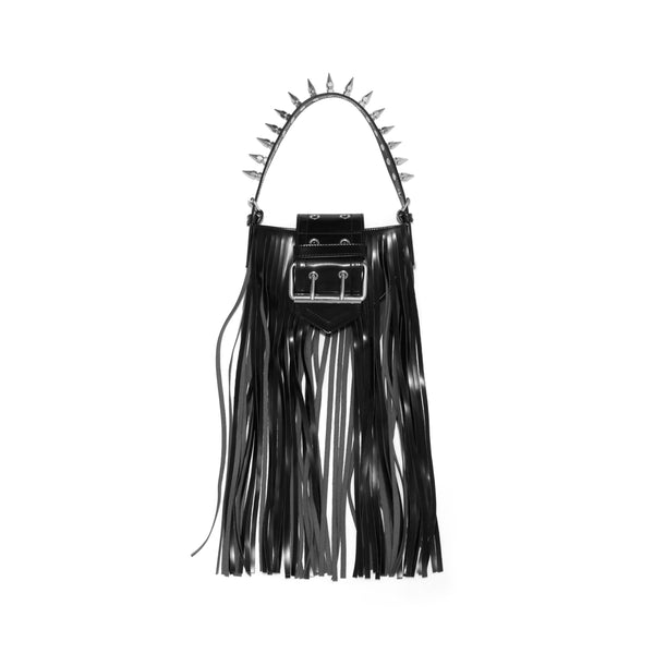 Vaquera - Women’s Unisex Mini Fringe Bag - (Black)