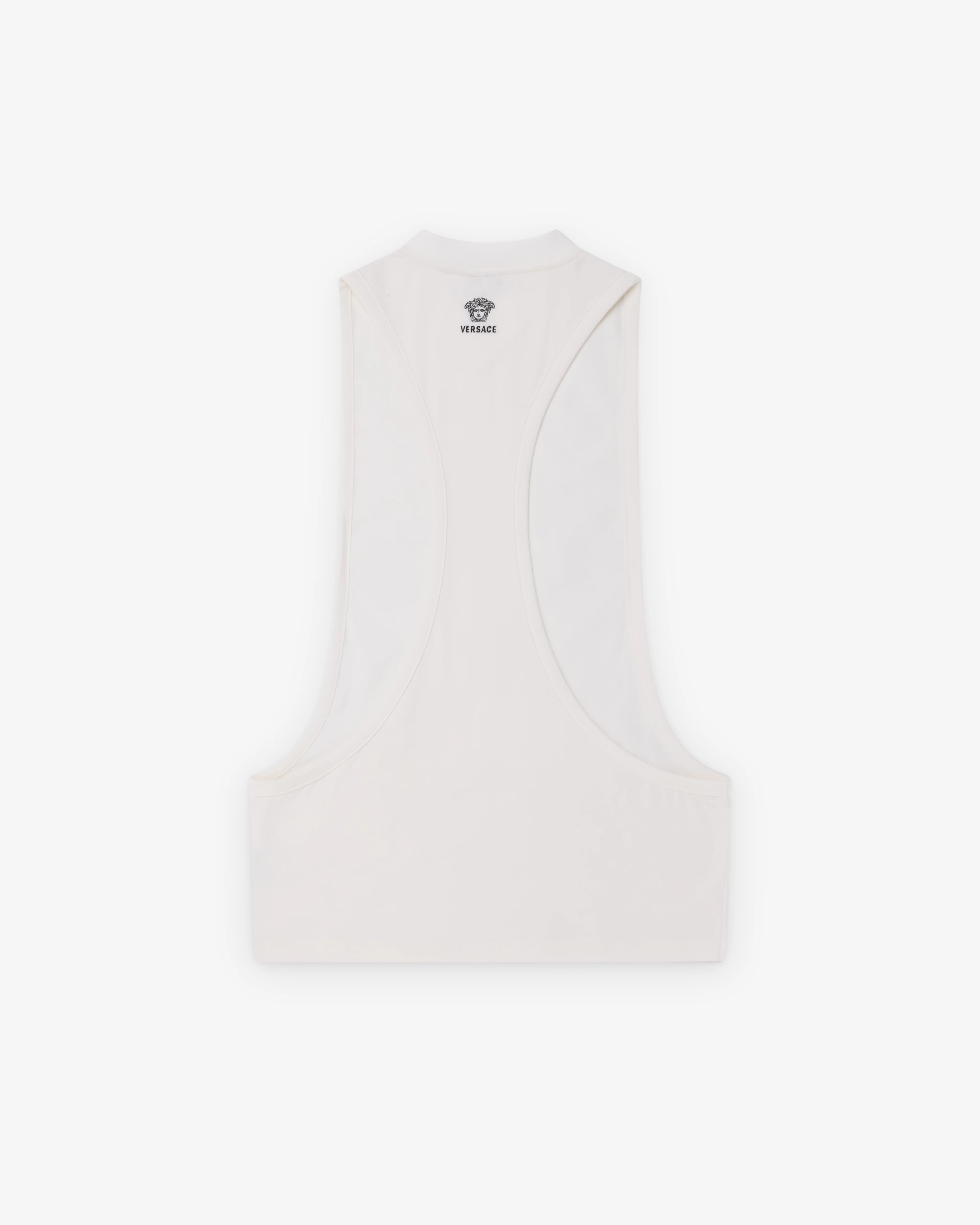 Versace - Women's Embroidered Stretch Cotton-Jersey Tank Top - (White)