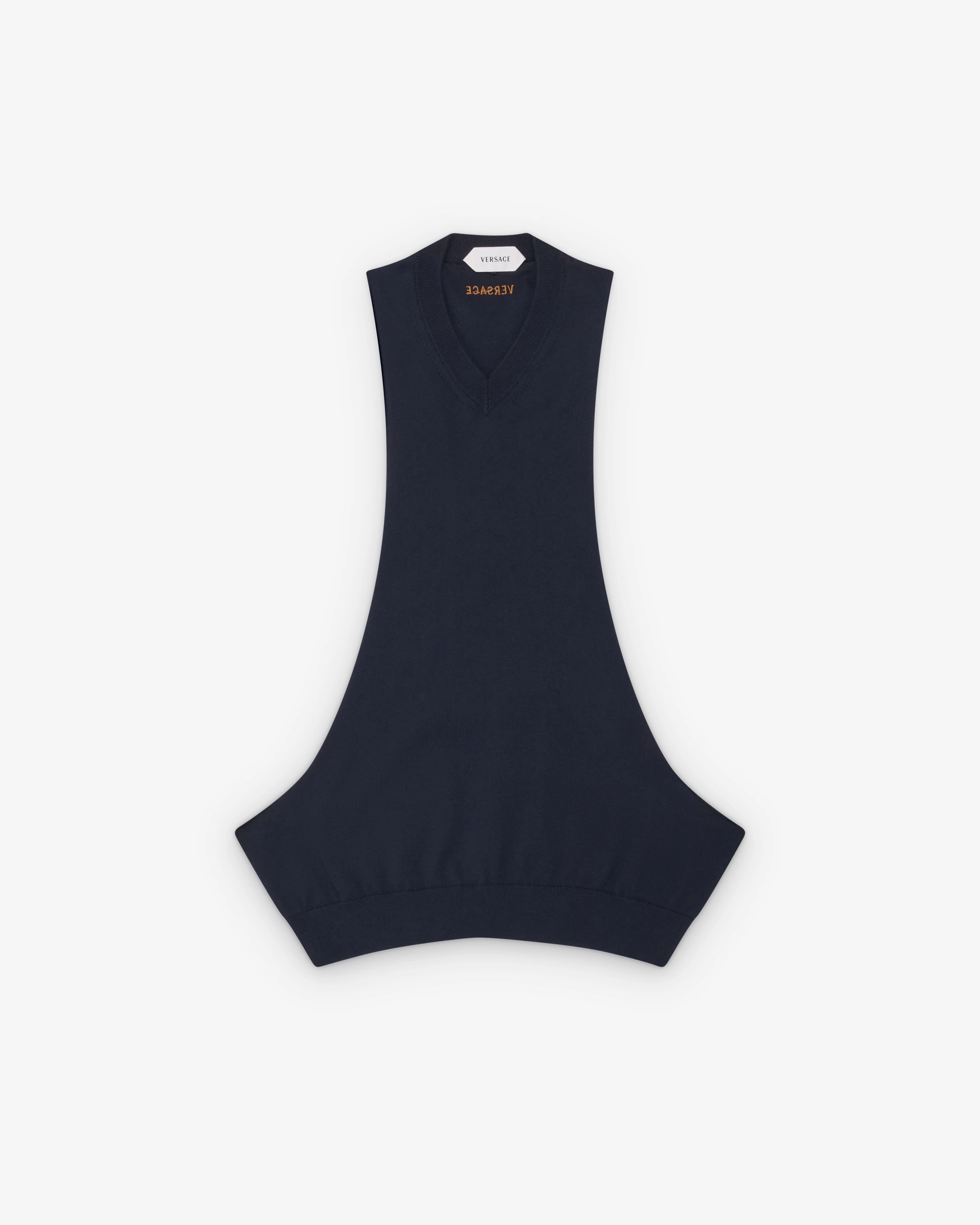 Versace - Women's Cotton-Cashmere Knit Tank Top - (Navy)