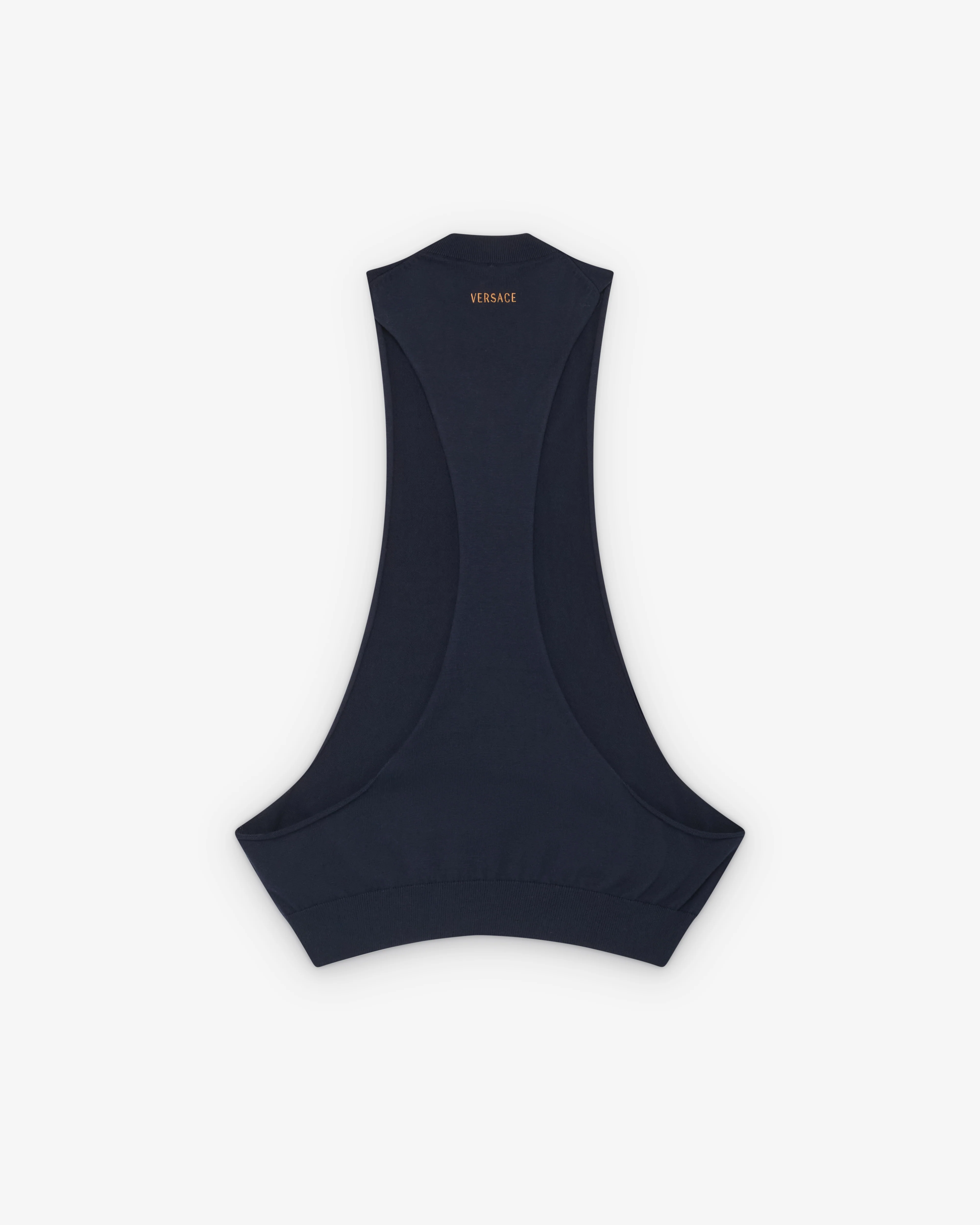 Versace - Women's Cotton-Cashmere Knit Tank Top - (Navy)