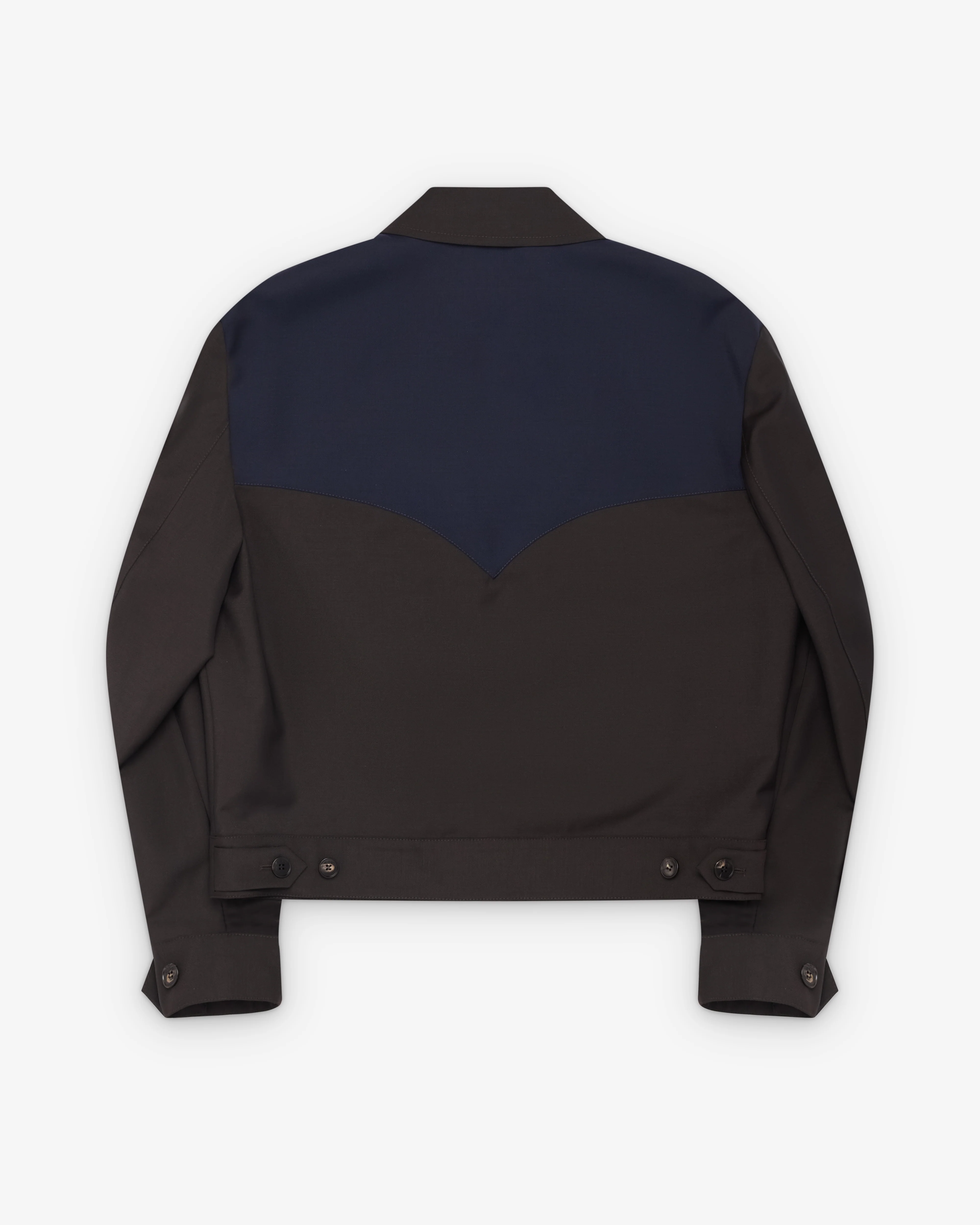 Versace - Men's Wool-Mohair Zip Blouson - (Blue/Brown)