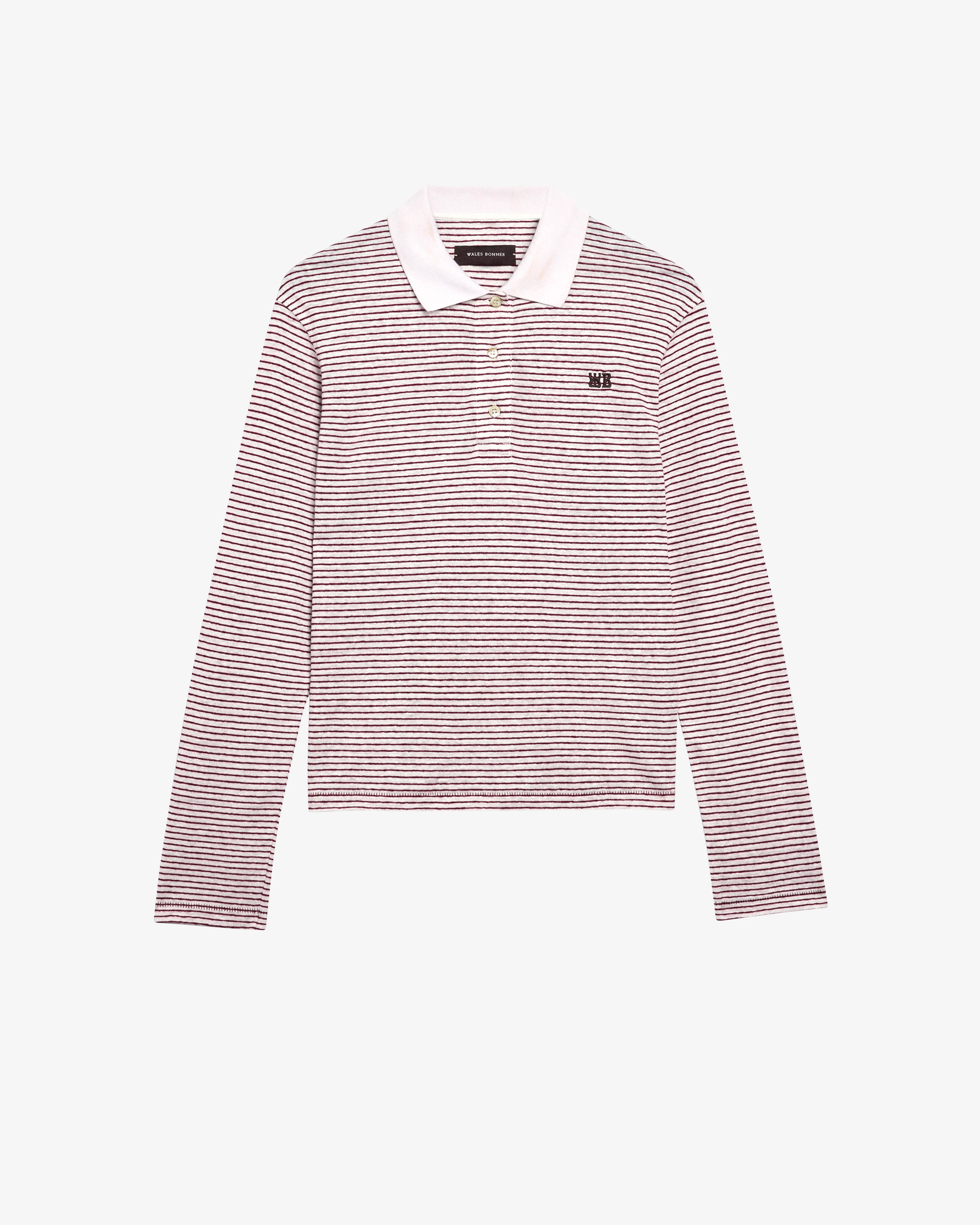 Wales Bonner - Women's Trust Polo - (Ivory/Wine)