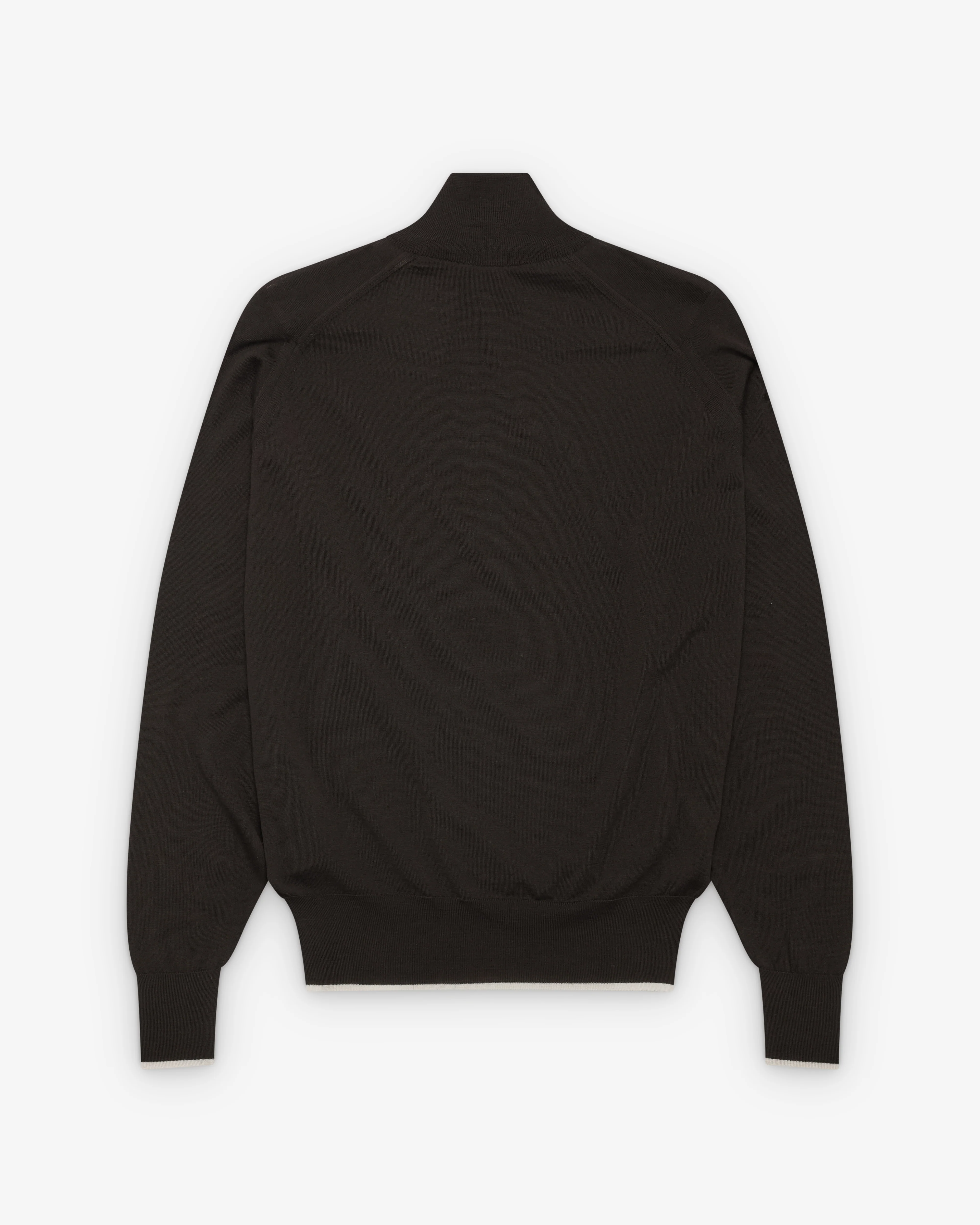 Wales Bonner - Men's Park Quarter-Zip Jumper - (Dark Brown)