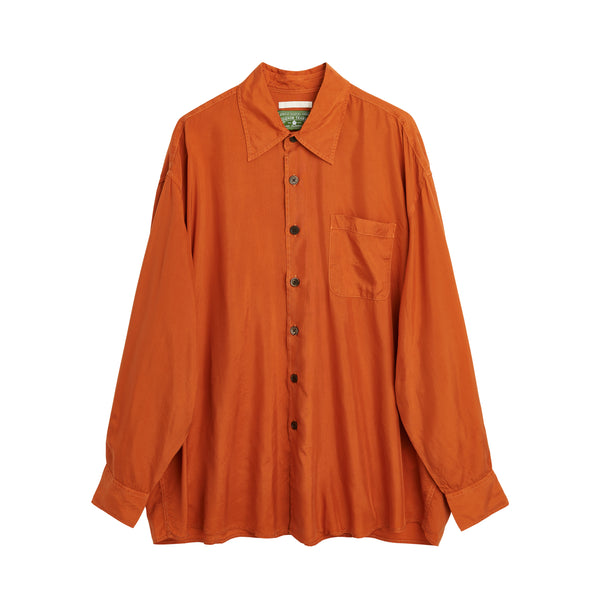 Denim Tears - Our Legacy Men
s Borrowed Shirt - (Las Vegas Orange)