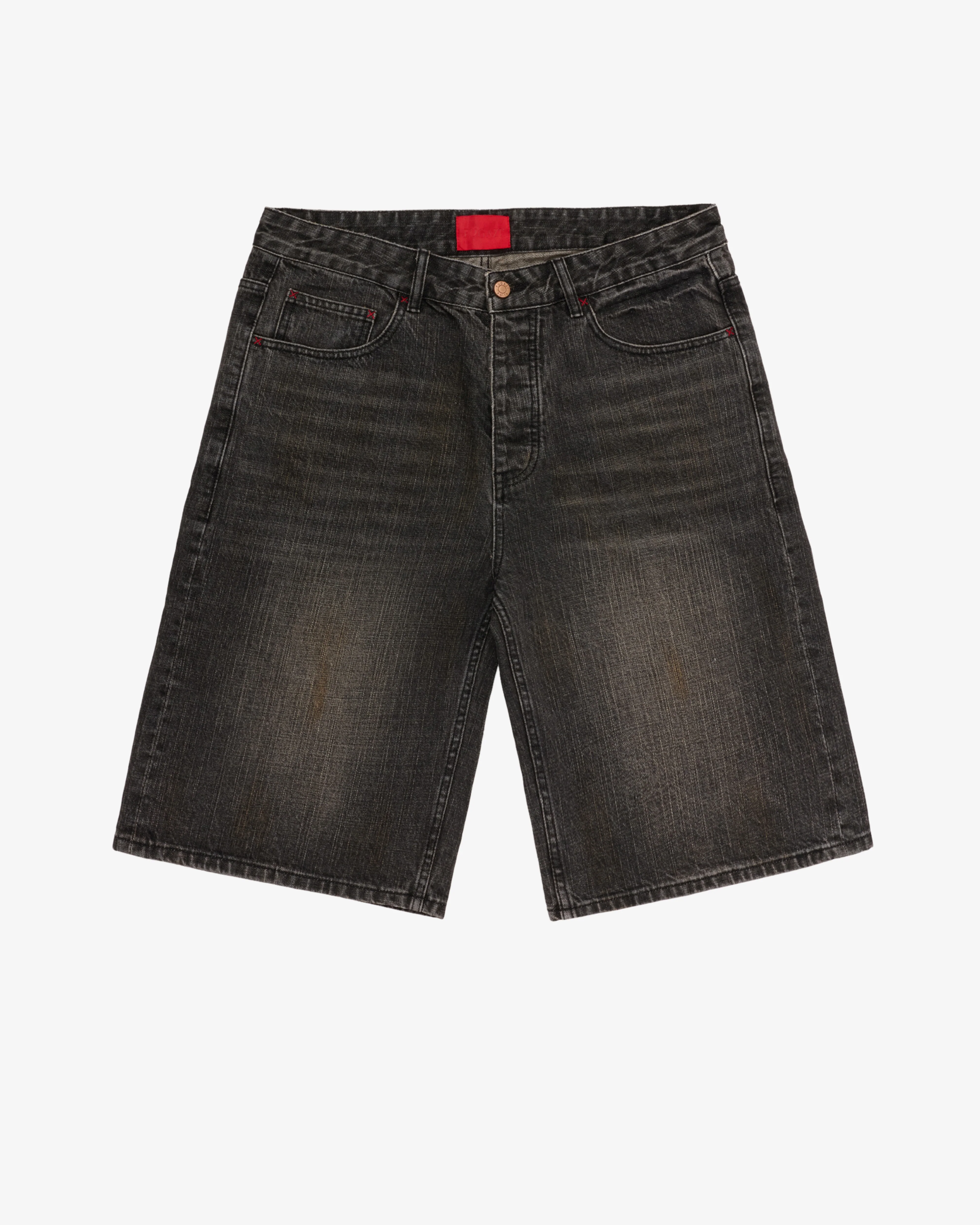 Fugazi - Men's Good Denim Shorts - (Washed Black)