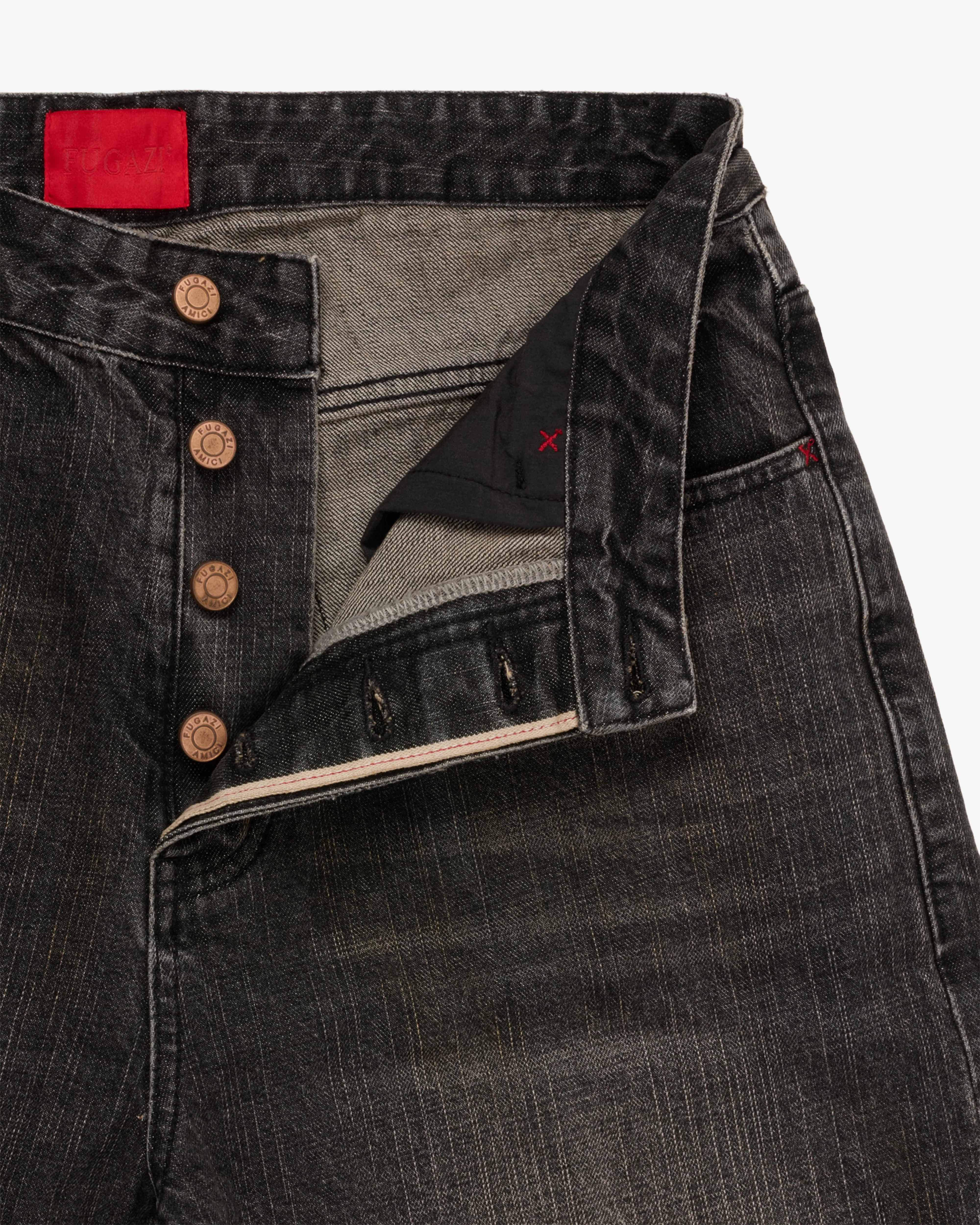 Fugazi - Men's Good Denim Shorts - (Washed Black)