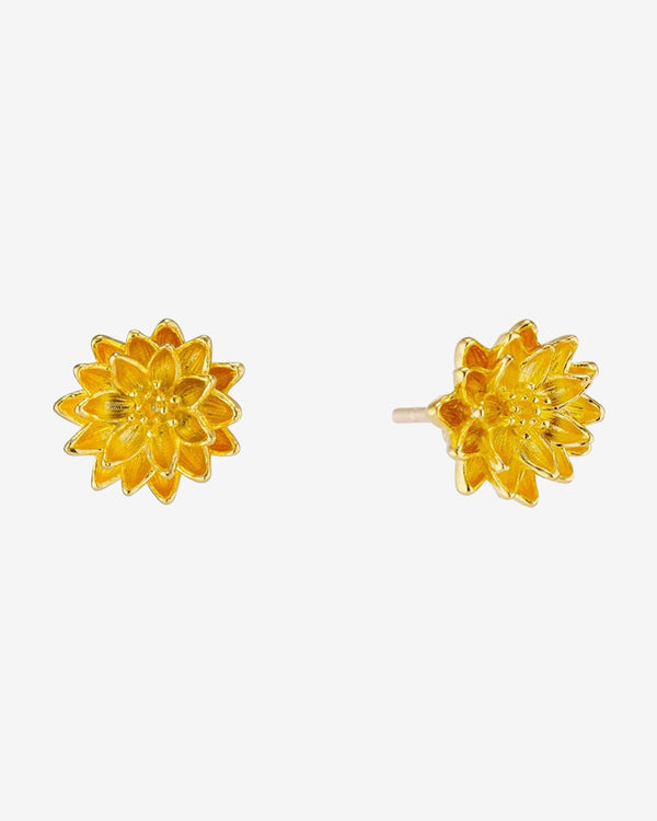 Mene - Water Lily Earrings - (Gold)