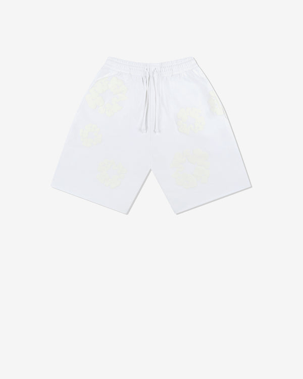 Denim Tears - Men
s Mono Cotton Wreath Shorts - (White)