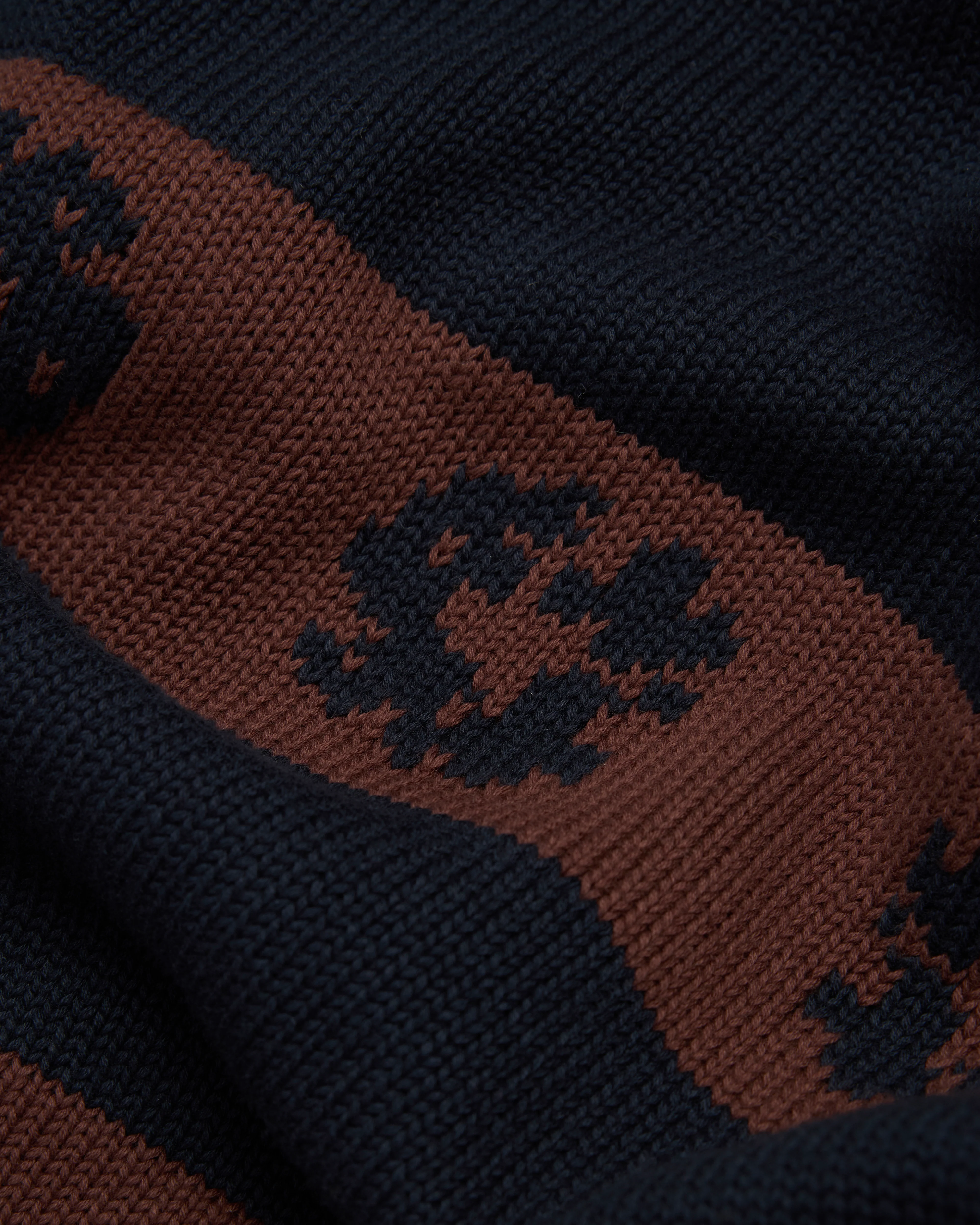 Denim Tears - Men's Wreath Striped Sweater - (Navy/Brown)