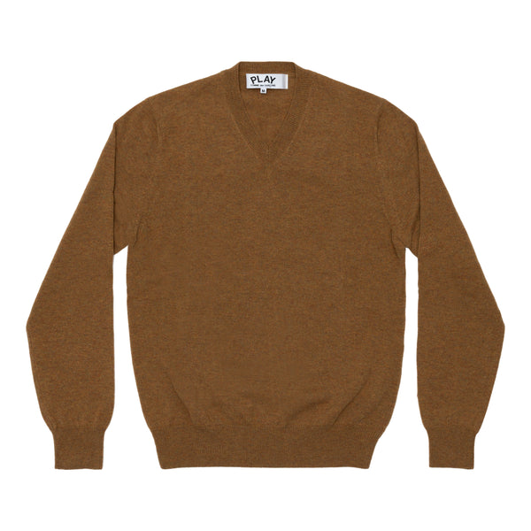 Play Comme des Garçons - V-Neck Sweater - (Camel)