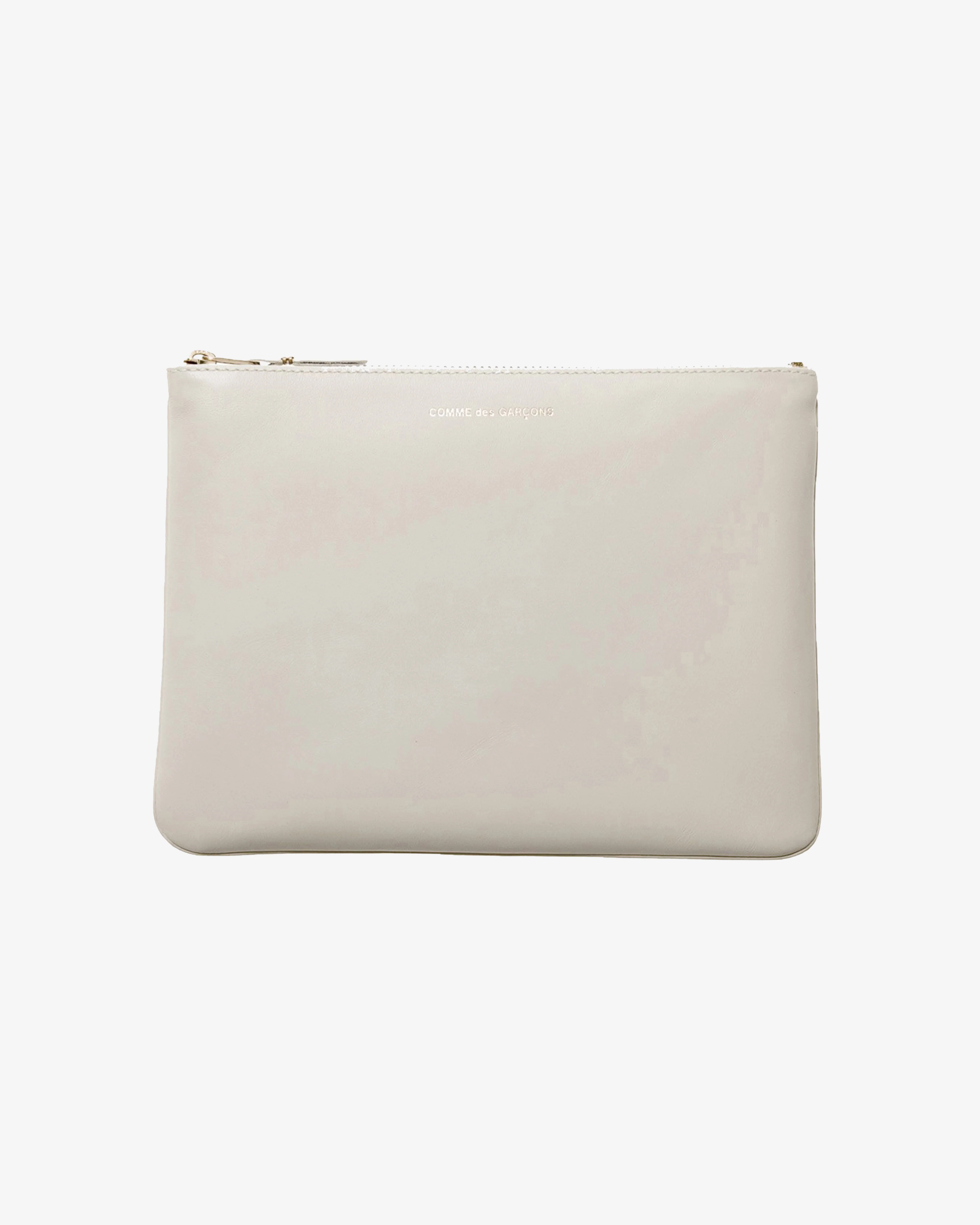 CDG Wallet - Classic Leather Zip Pouch - (Off-White SA5100)