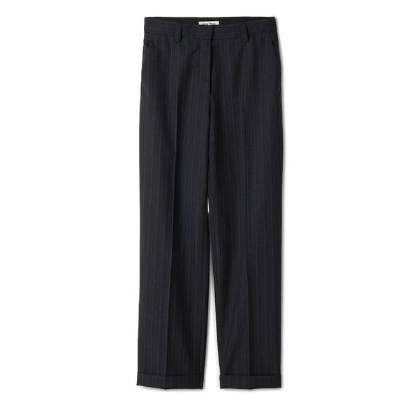 Miu Miu - Women
s Pinstripe Pants - (Black)