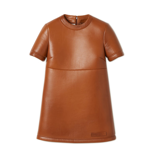 Miu Miu - Women
s Nappa Leather Dress - (Cognac)