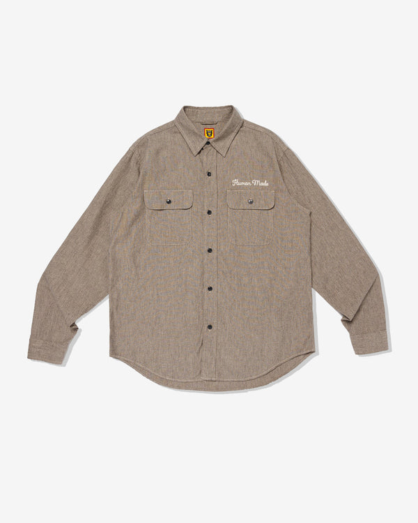 Human Made - Men
s Salt 
Pepper Work Shirt - (Gray)