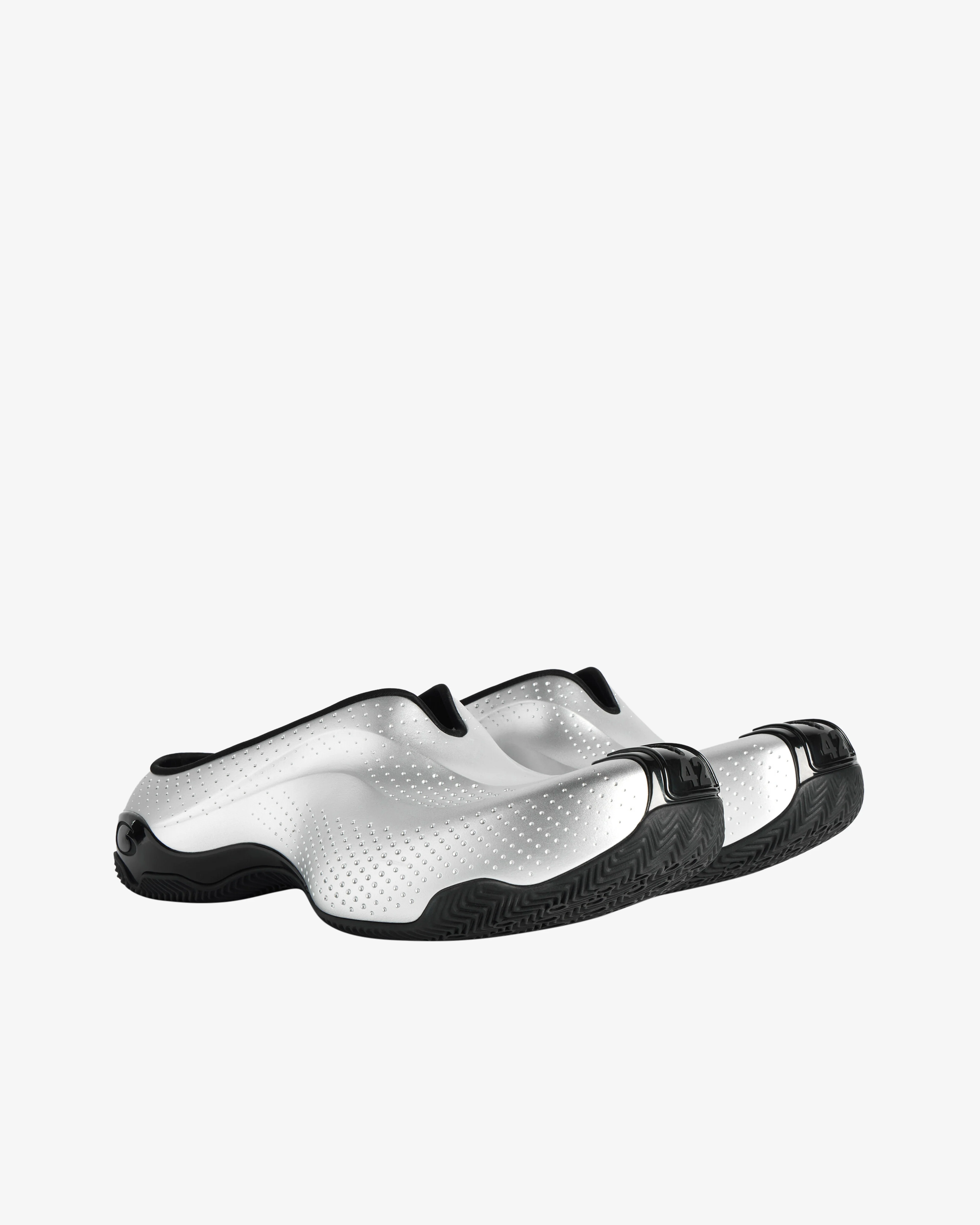 Balenciaga - Men's Basketball Mule Sneaker - (Silver/Black)